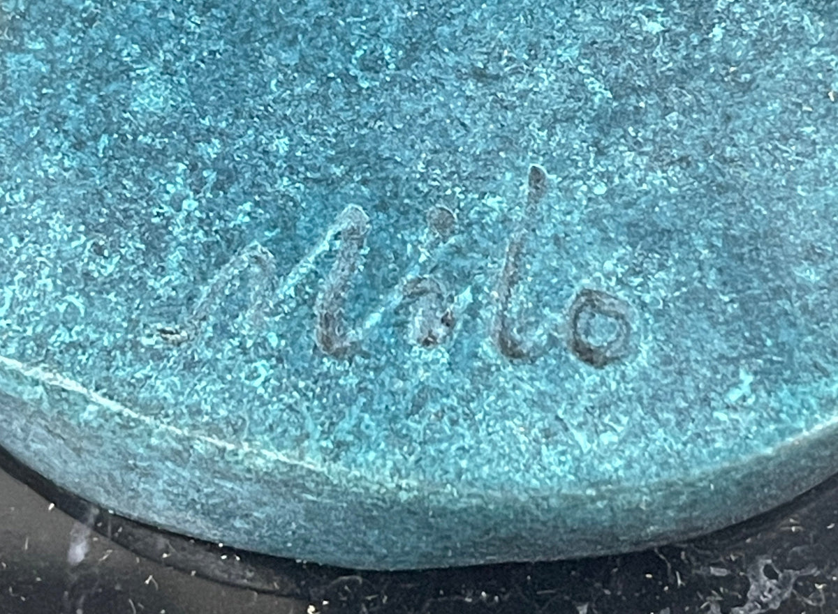 Abstract Modern Artwork Tang Horse Bronze Sculpture Marble Base Figurine Figure