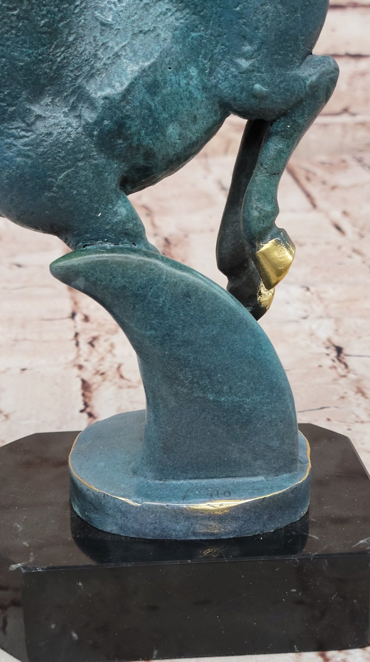 Rearing Horse Bronze Sculpture - Abstract Equestrian Wildlife Art Color Patina