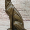 Modern Art Extra Large Mountain Lion Bronze Sculpture By Henry Moore Figurine