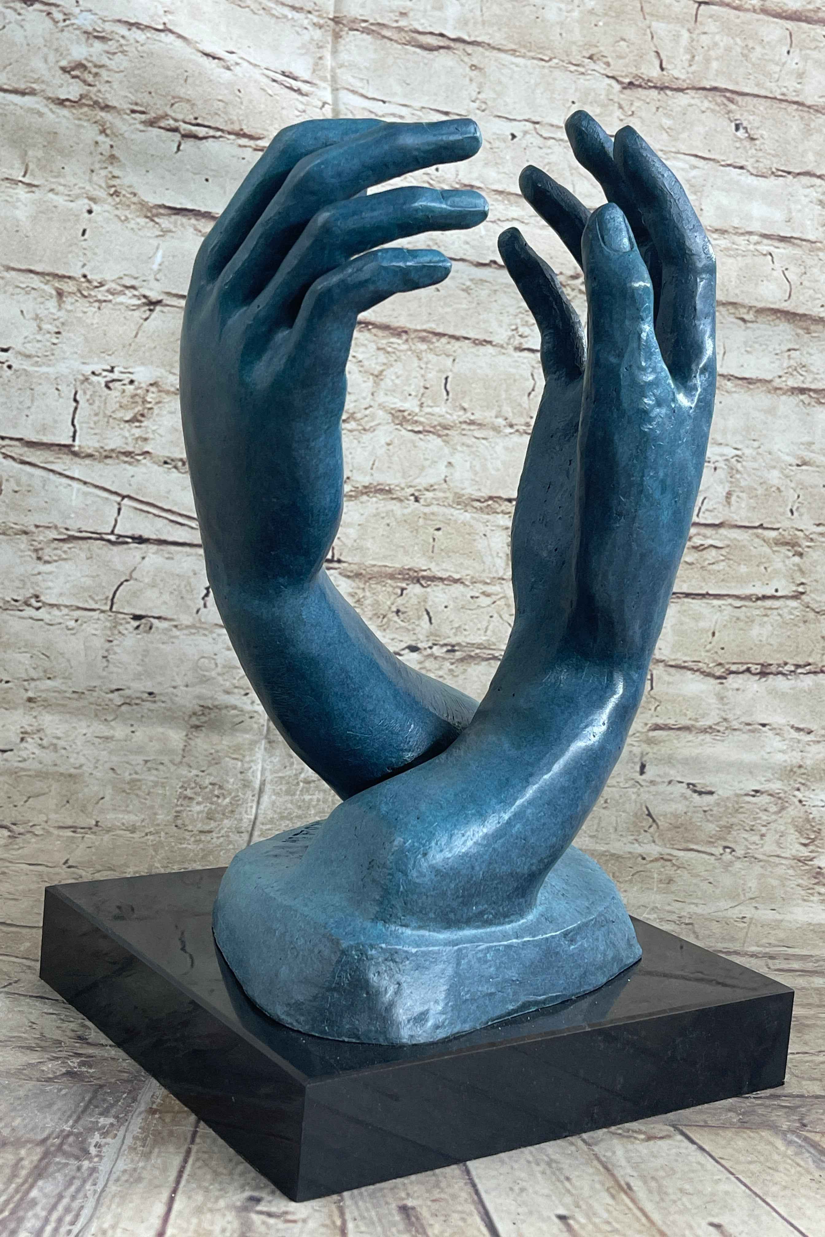 The Cathedral (1908) - Bronze Sculpture by Auguste Rodin - Hands - signed Statue