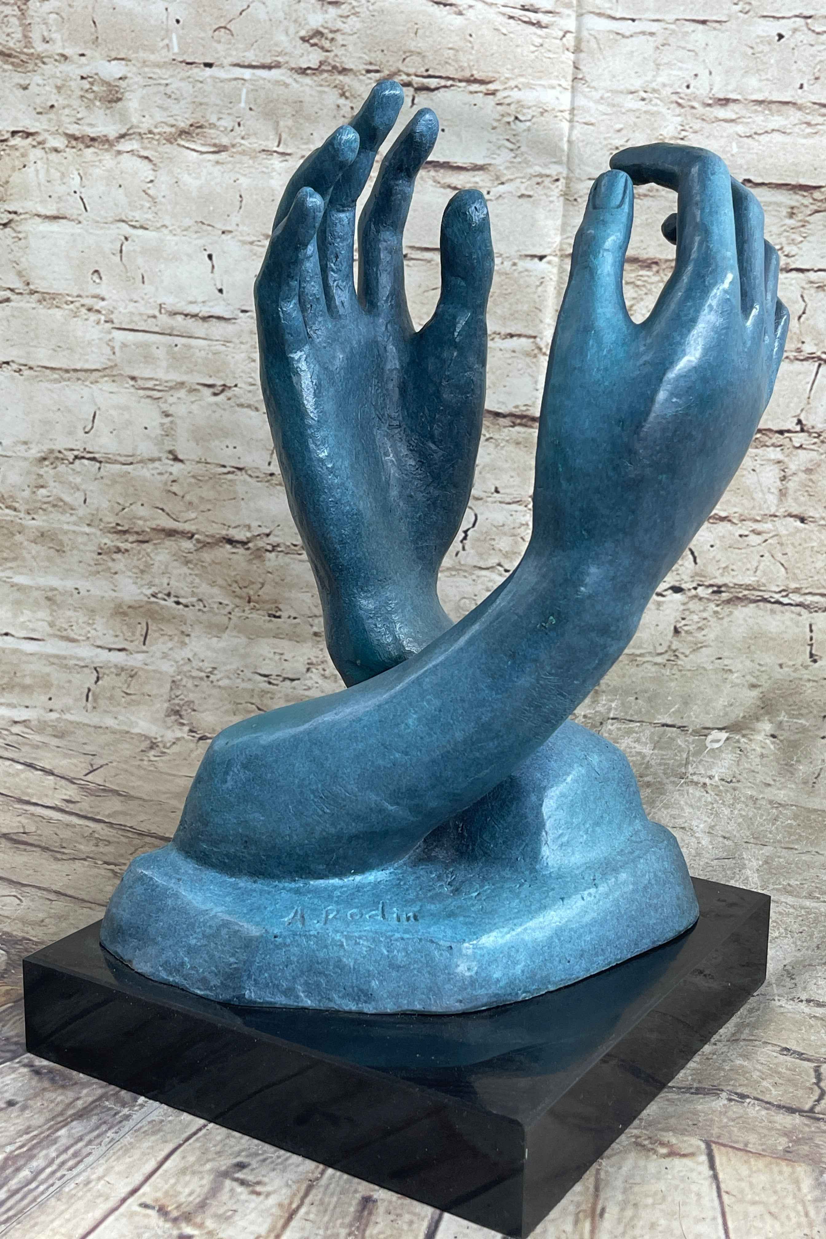 The Cathedral (1908) - Bronze Sculpture by Auguste Rodin - Hands - signed Statue
