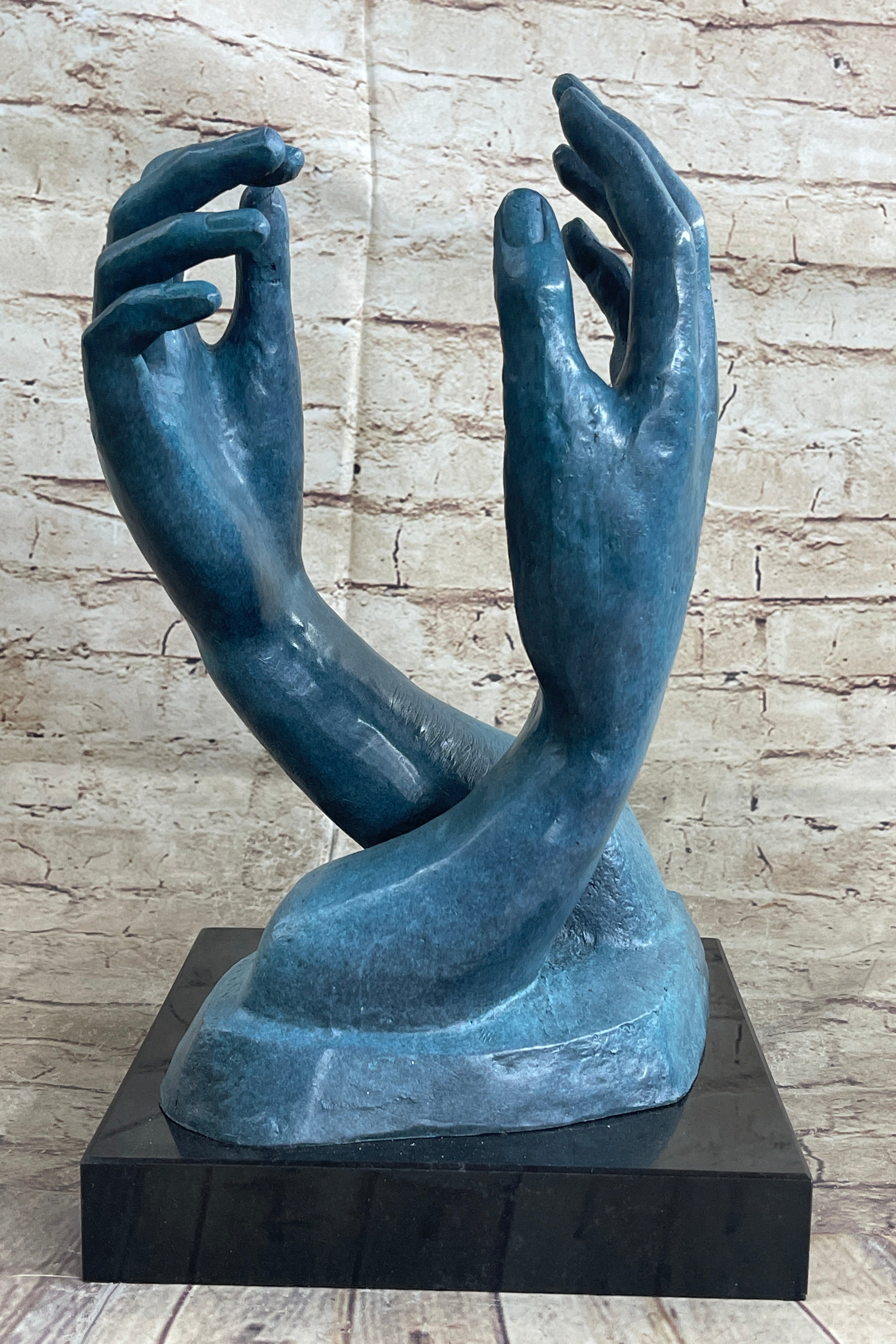 The Cathedral (1908) - Bronze Sculpture by Auguste Rodin - Hands - signed Statue