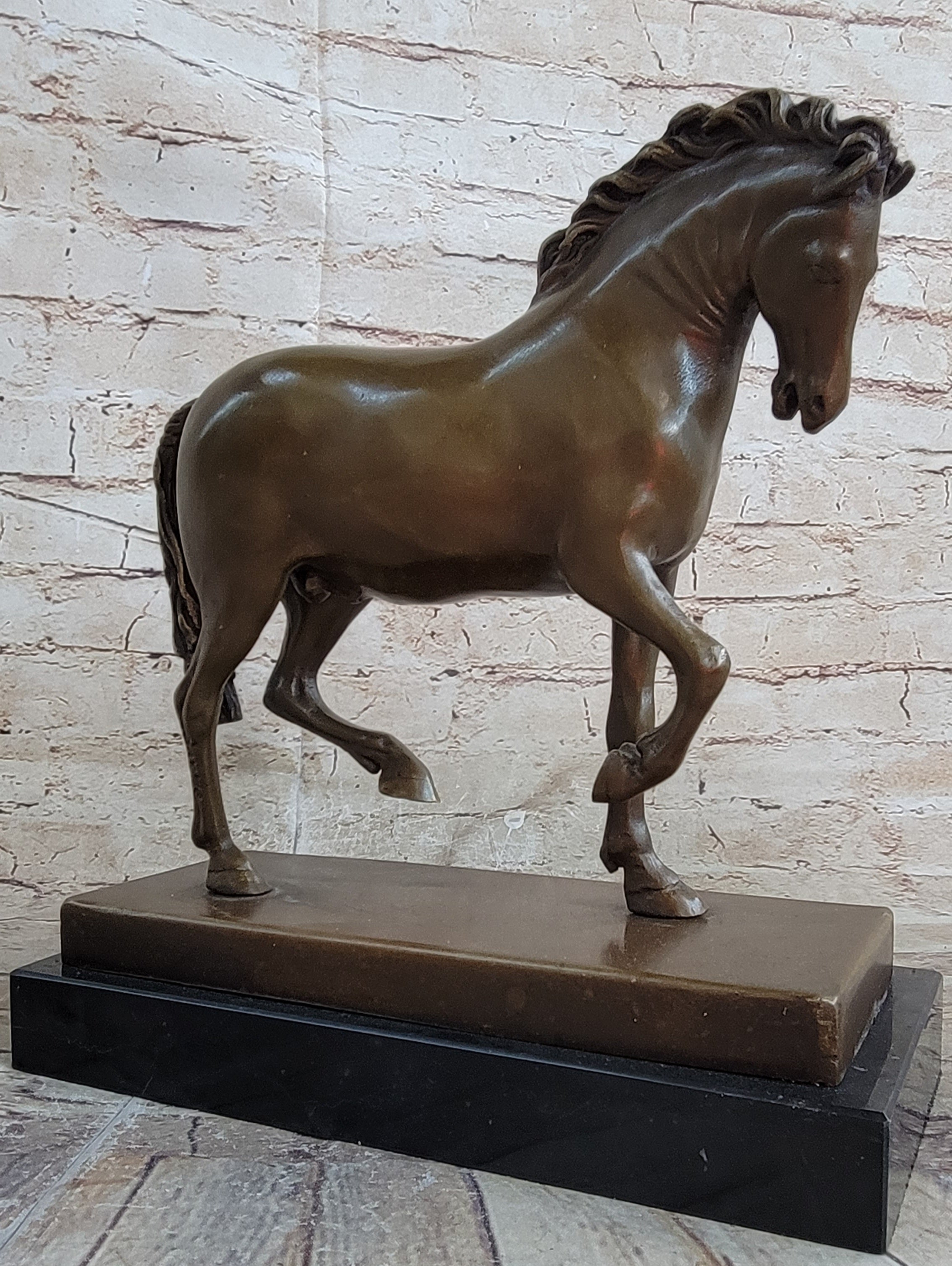 Tang Horse by Barye Art Deco Modern Bronze Sculpture Figurine Hot Cast Statue