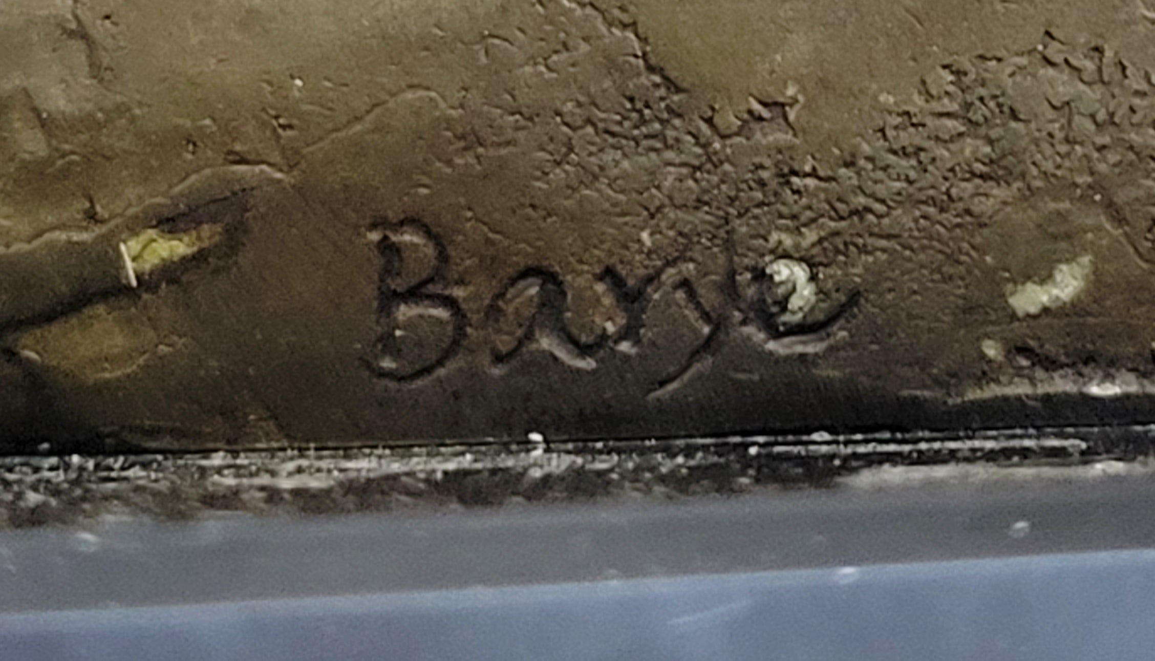 Hot Cast Bronze Guardian Lion on Marble Base after Antoine Barye