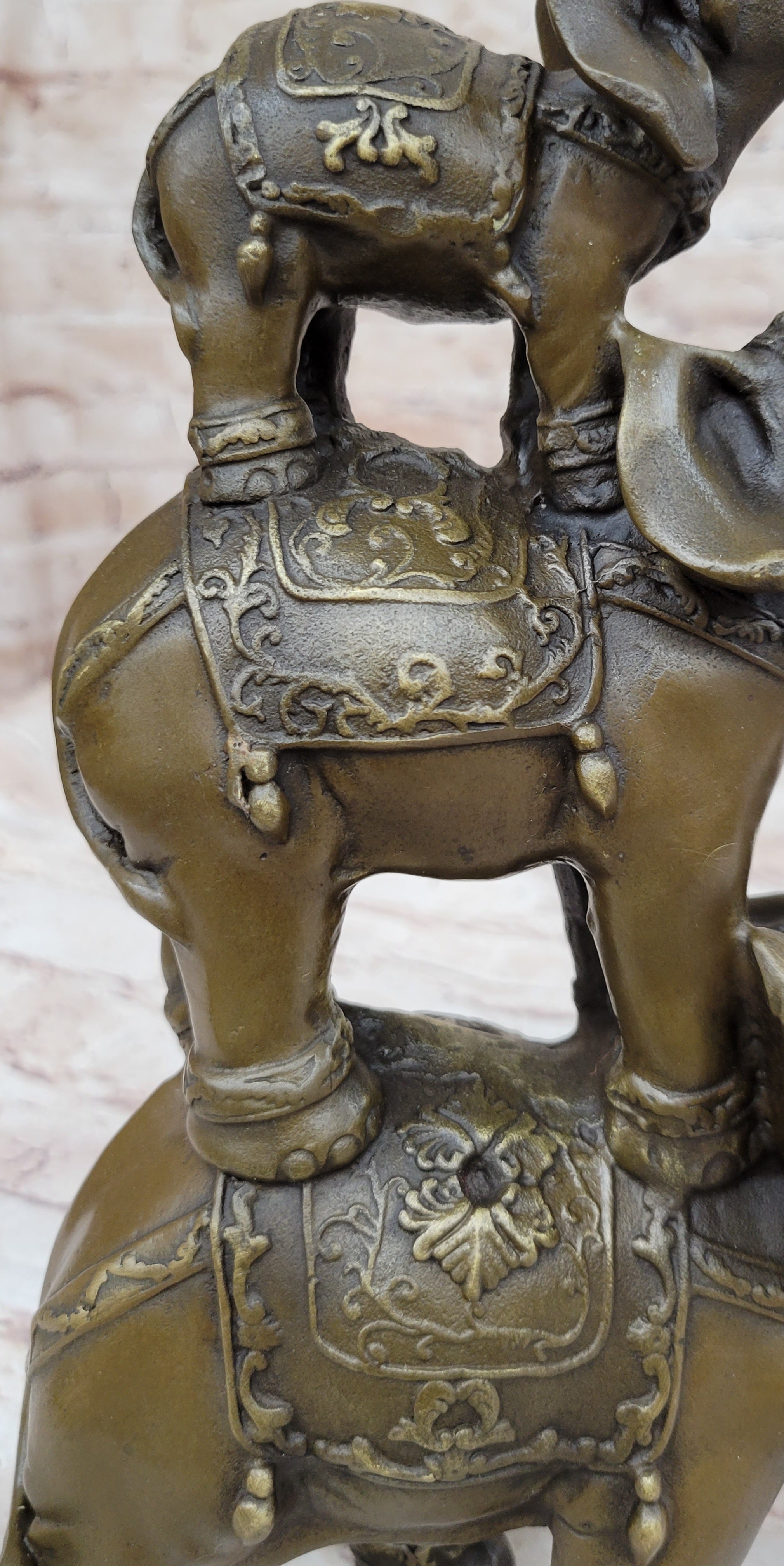 Collectible Bronze Elephant Safari Statue Art Figure Figurine Animal Hot Cast