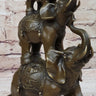 Collectible Bronze Elephant Safari Statue Art Figure Figurine Animal Hot Cast