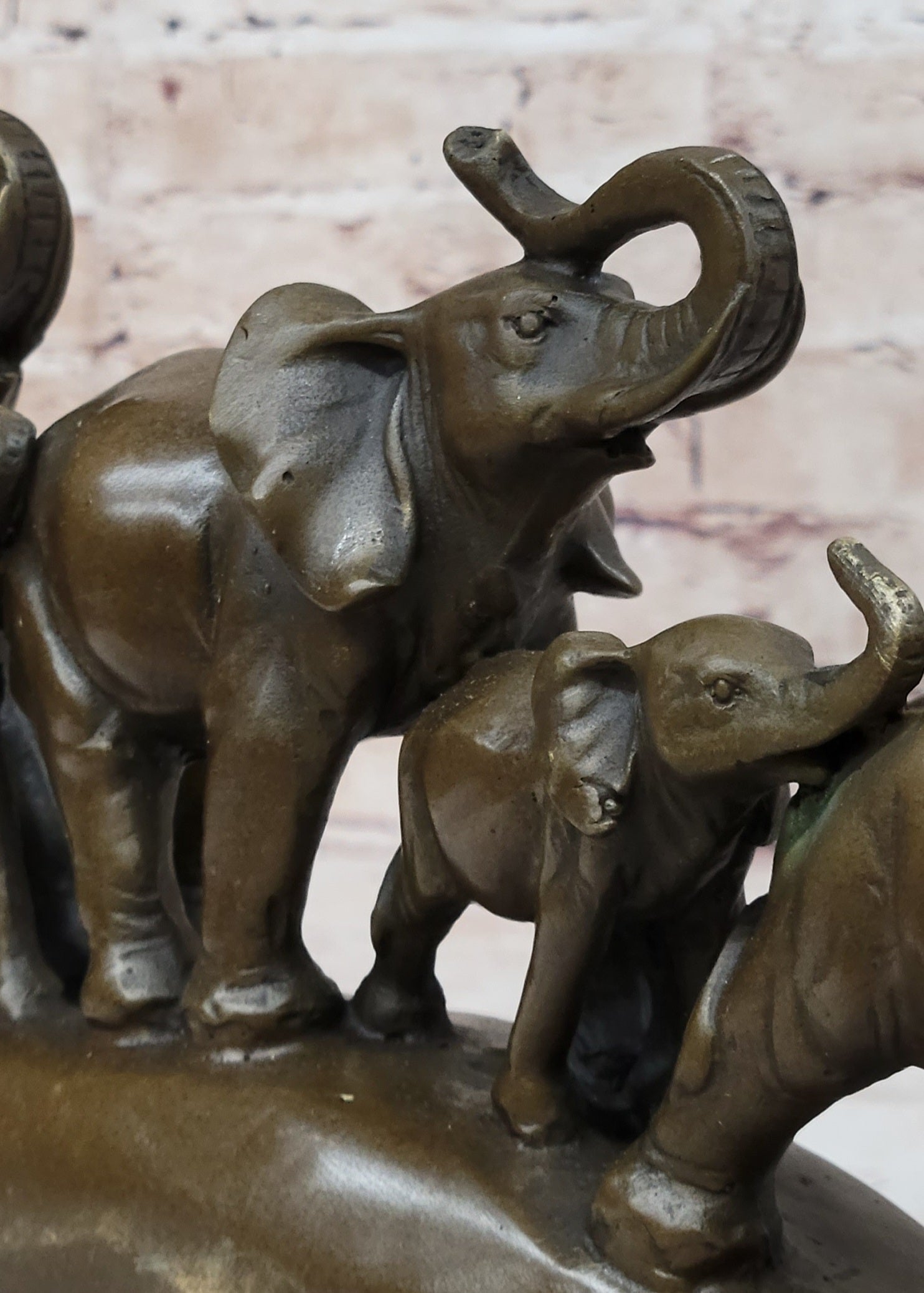 Tibet Royal family Pure Bronze Hot Cast Fine Lotus Lucky Elephant Statue Fortune