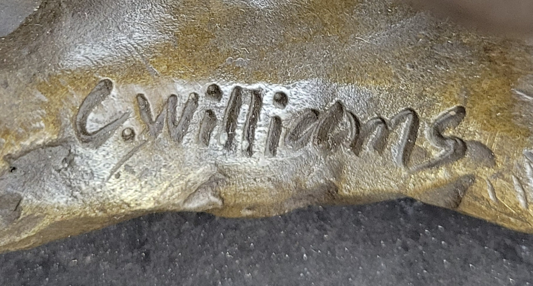 Mother Elephant and Baby Calf Bronze Statue Sculpture Original Art on Marble Base