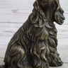 Bronze Metal Figurine Sculpture Statue of a Dog Cocker Spaniel or King Charles Cavalier
