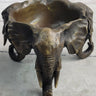 Bronze Metal Elephant Candy Dish Ashtray Original Art Sculpture Decor