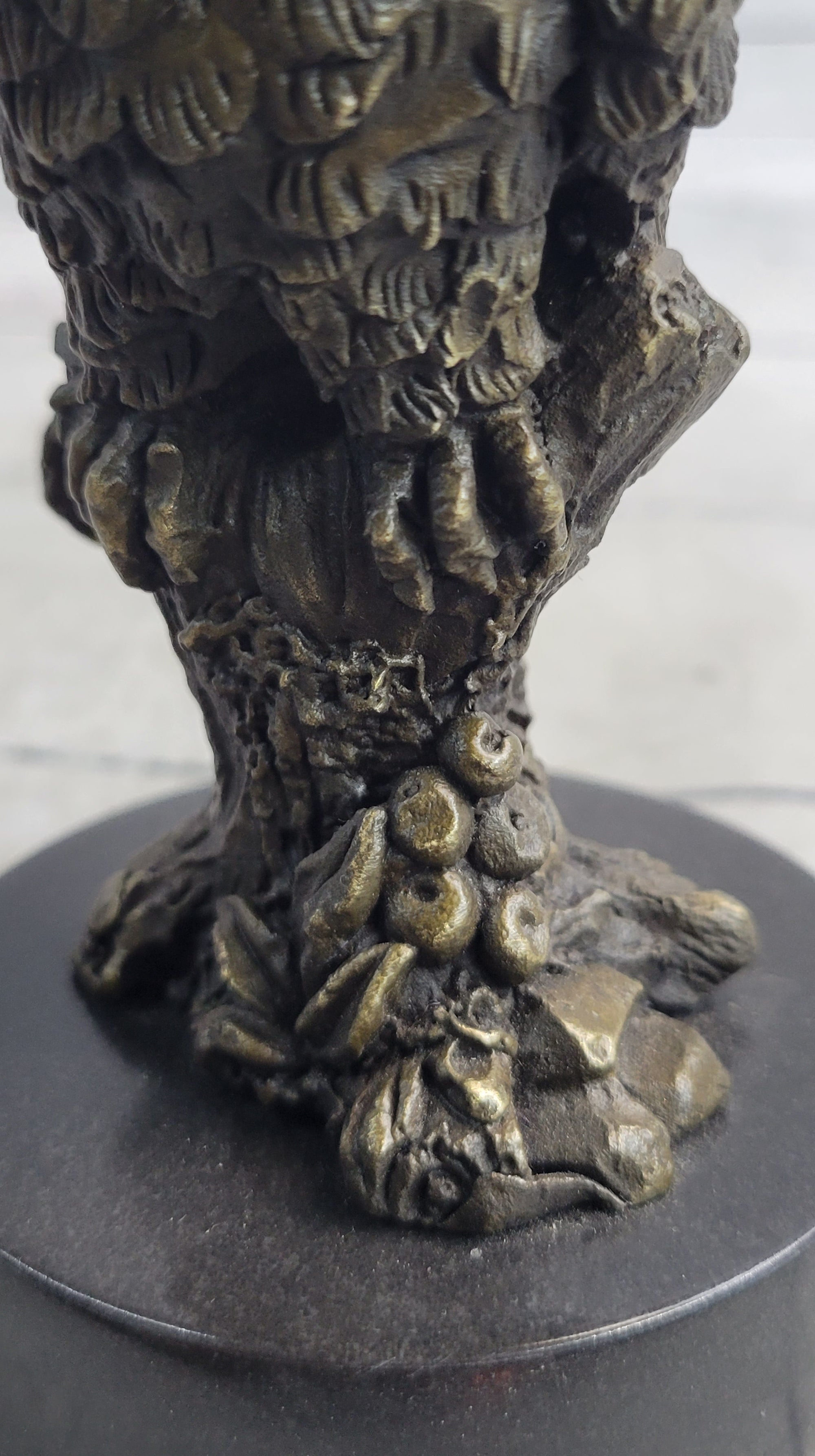 Miniature Bronze Owl Bird Statuette Sculpture Figure Bookend 6" x 3"