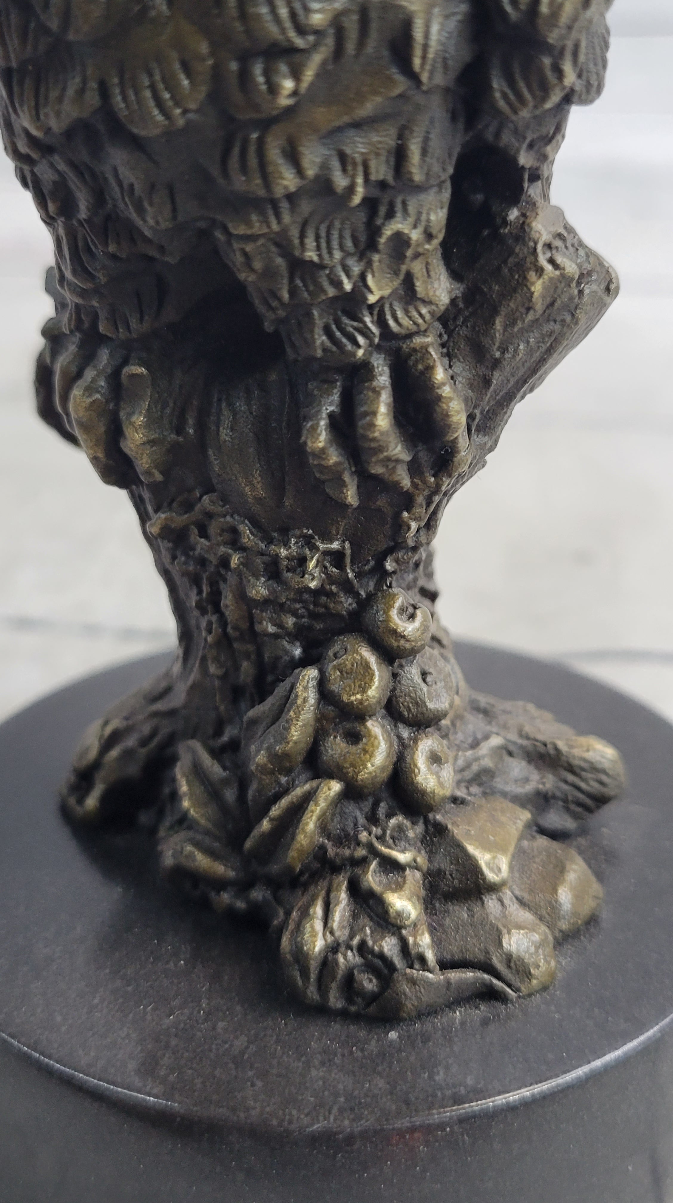 Miniature Bronze Owl Bird Statuette Sculpture Figure Bookend 6" x 3"