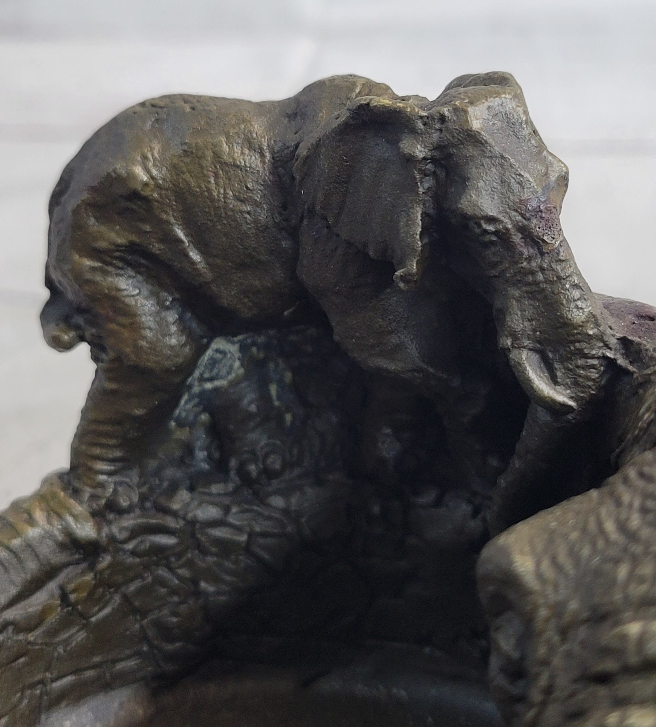 Bronze Metal Elephant Ashtray Dish Original Handmade Art by Milo