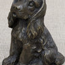 Cocker Spaniel Big Eared Puppy Dog Bronze Figurine Statue Sculpture 6" x 4"