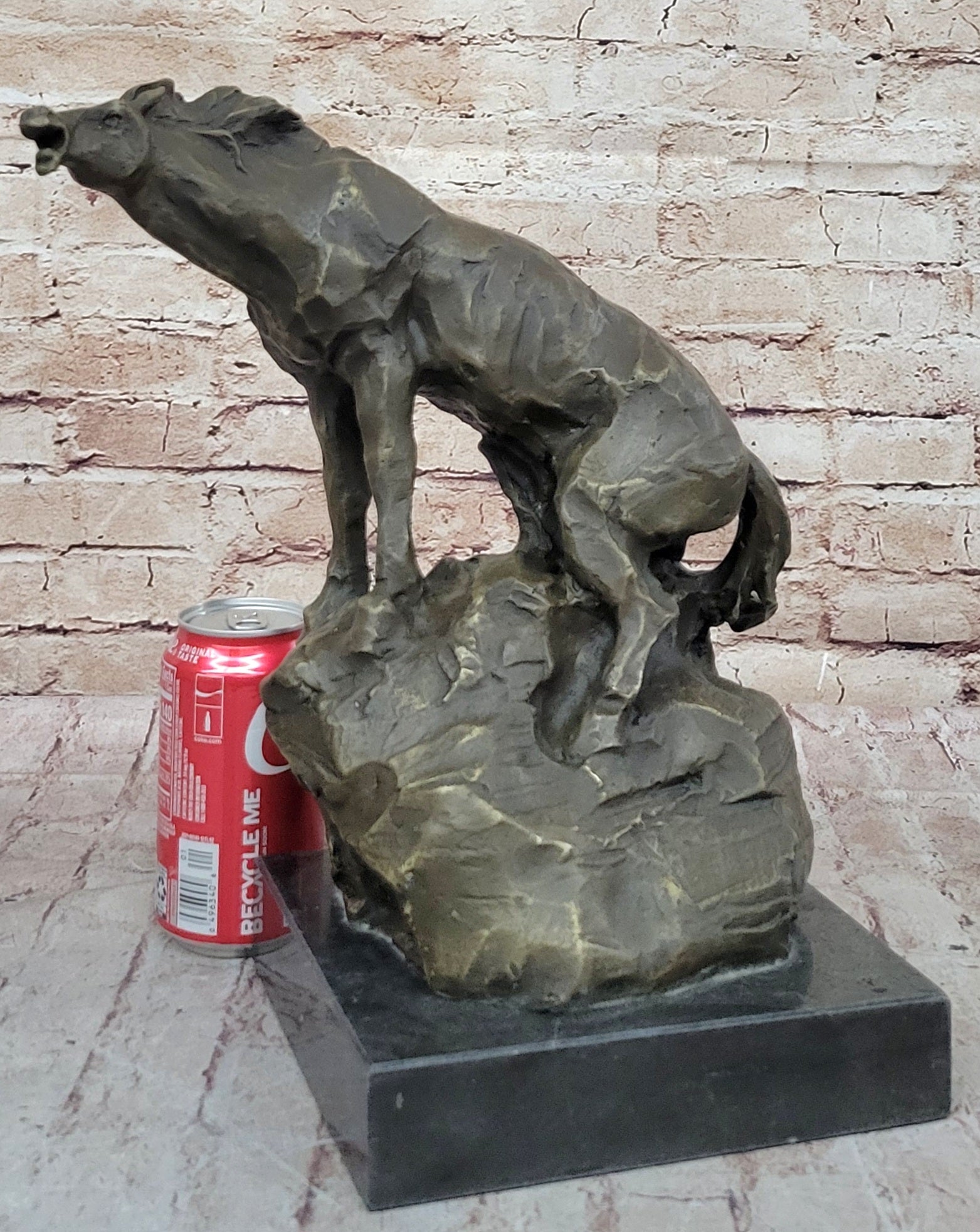 Abstract Crude Impressionist Horse Bronze Sculpture Statue Original Art Signed