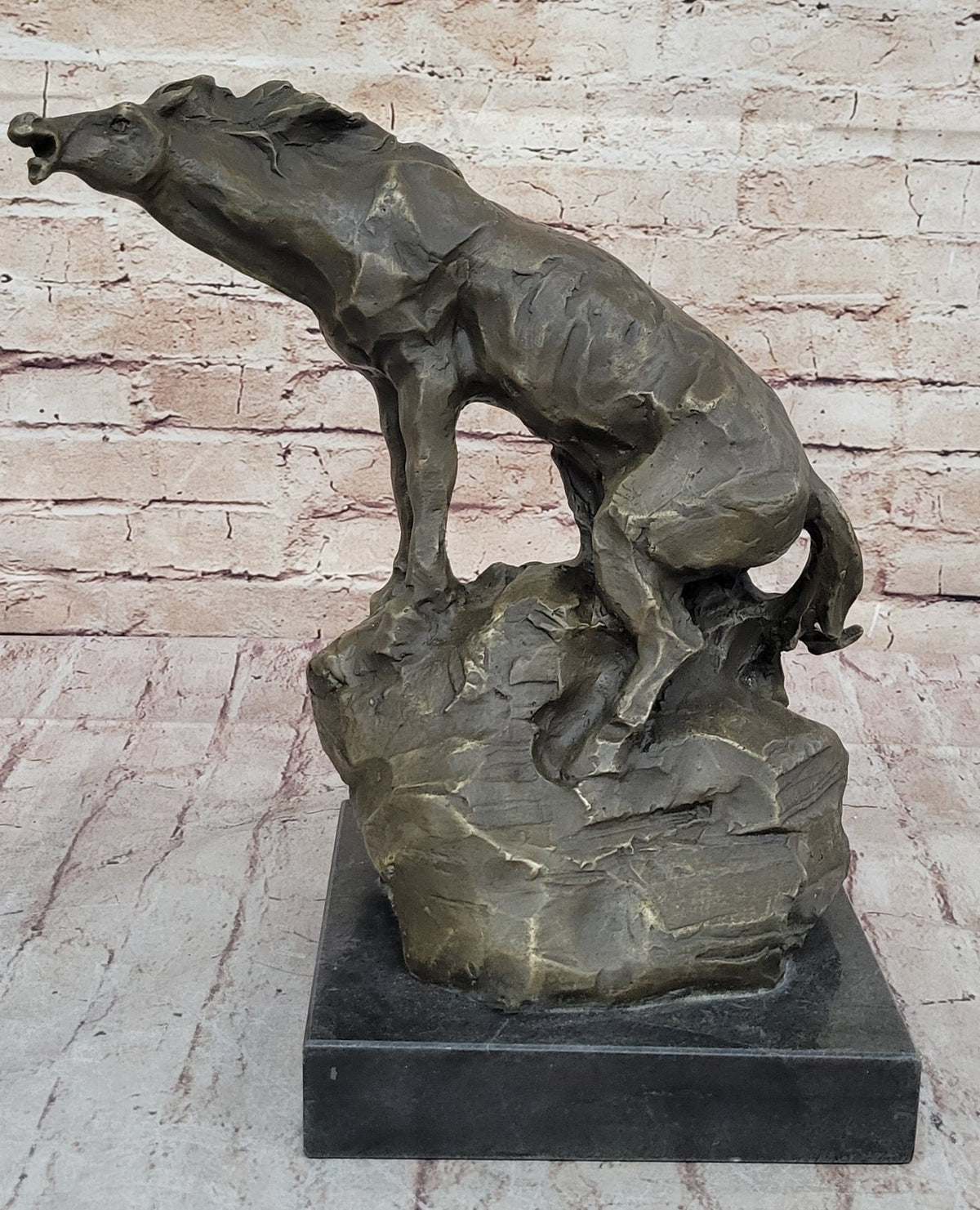 Abstract Crude Impressionist Horse Bronze Sculpture Statue Original Art Signed