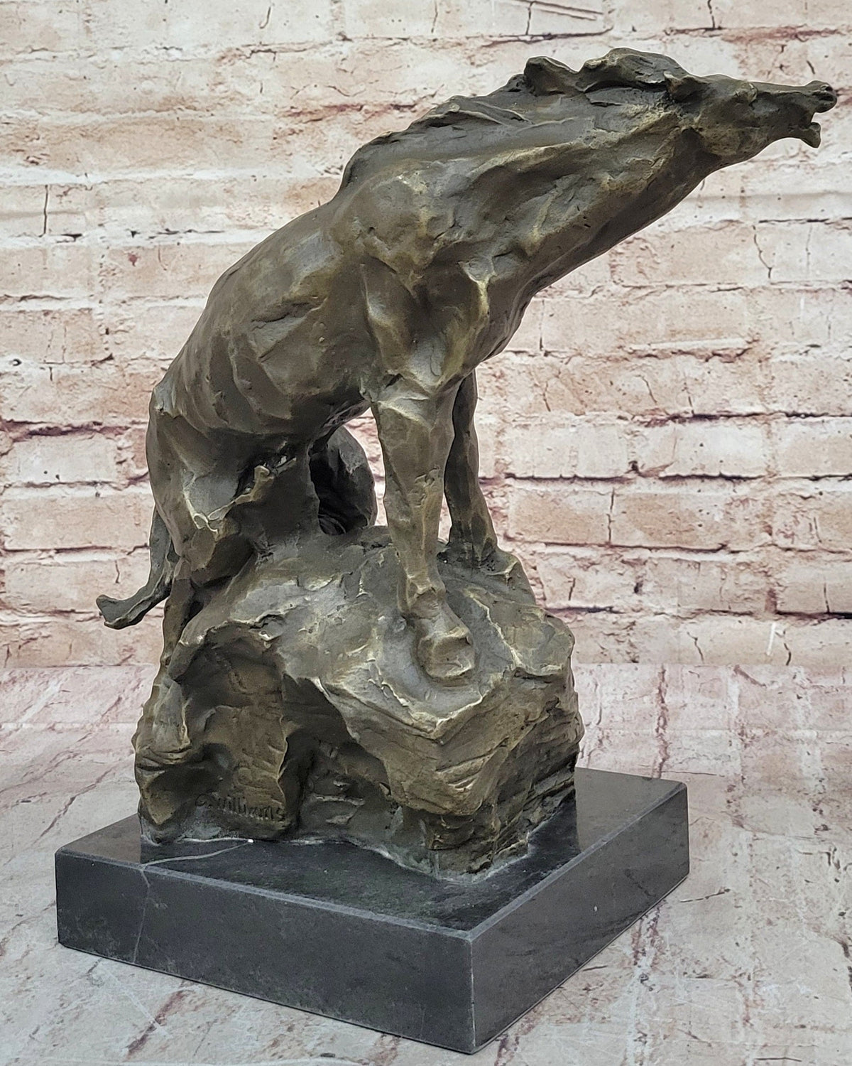 Abstract Crude Impressionist Horse Bronze Sculpture Statue Original Art Signed