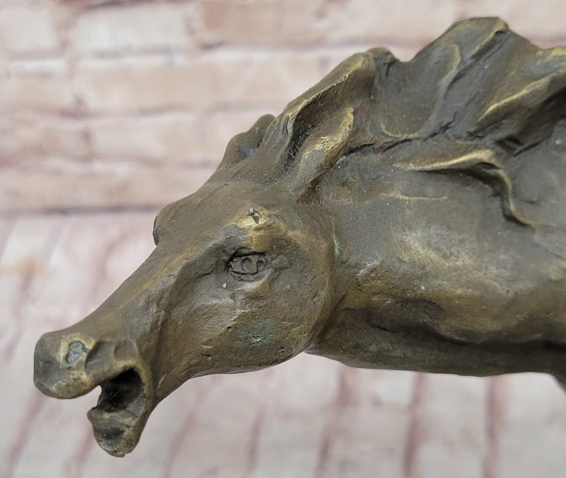 Abstract Crude Impressionist Horse Bronze Sculpture Statue Original Art Signed