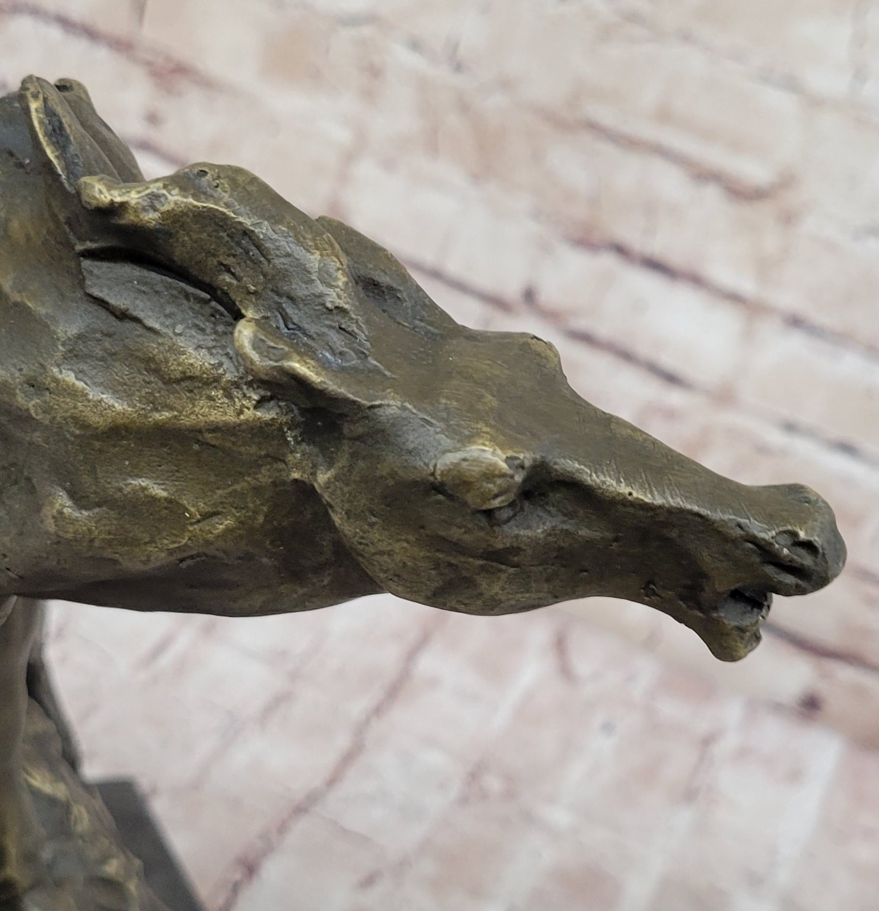 Abstract Crude Impressionist Horse Bronze Sculpture Statue Original Art Signed