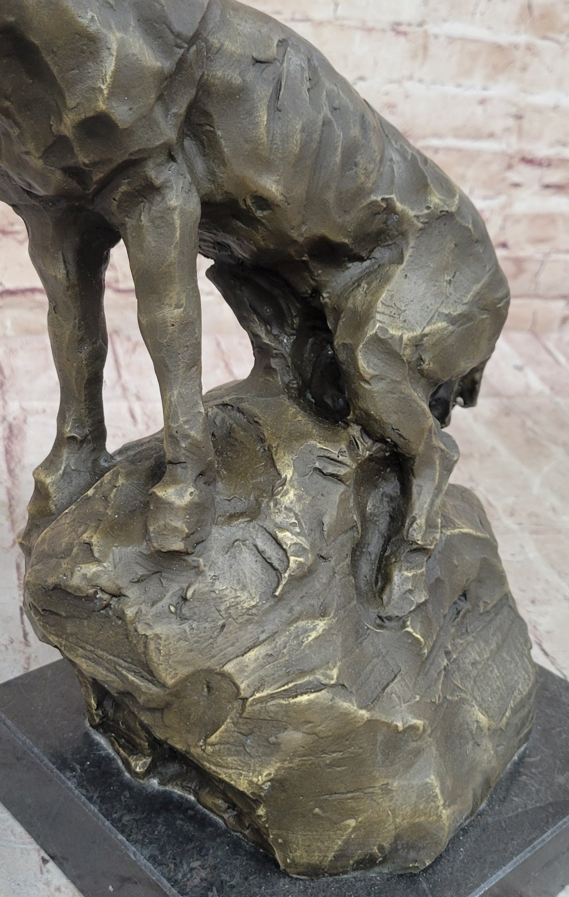 Abstract Crude Impressionist Horse Bronze Sculpture Statue Original Art Signed