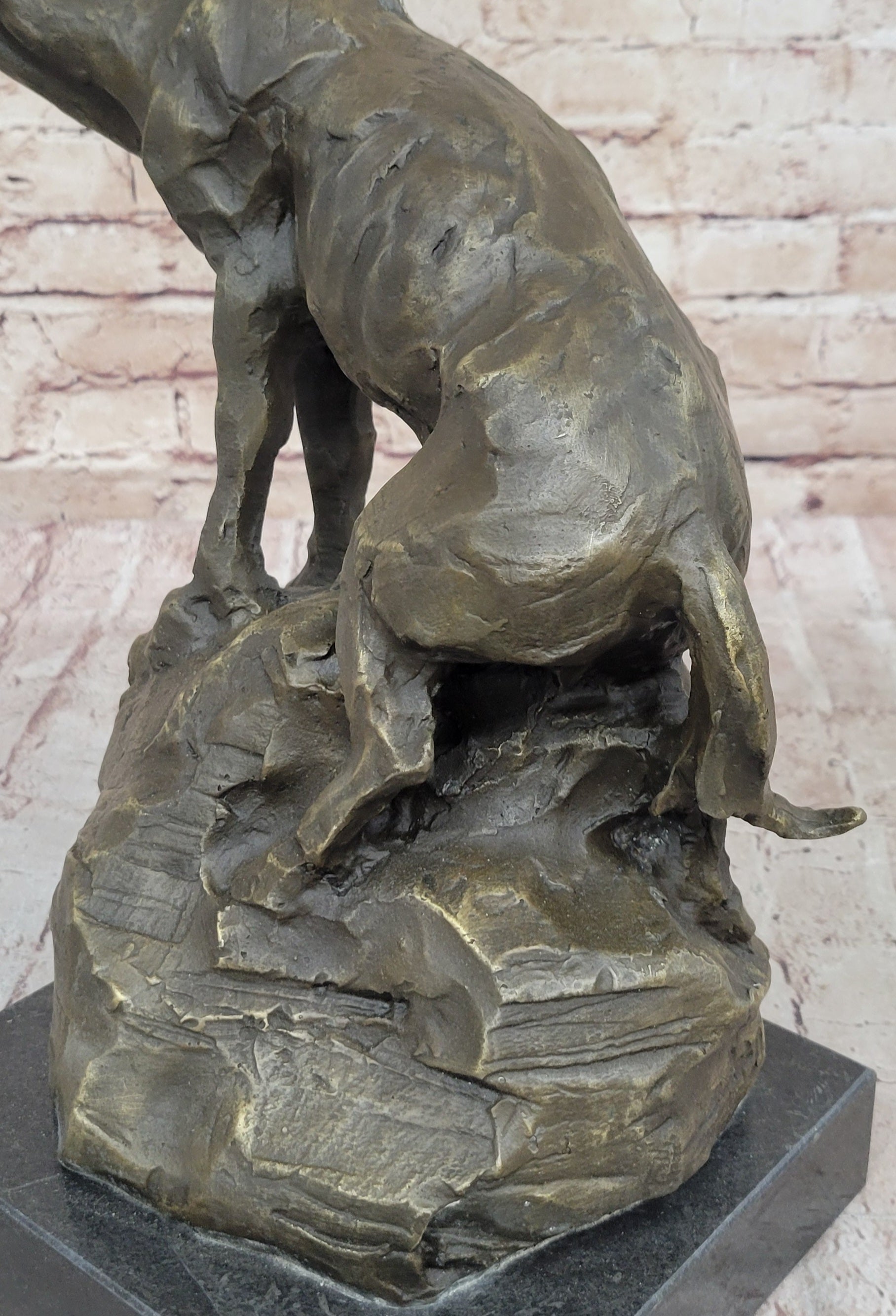 Abstract Crude Impressionist Horse Bronze Sculpture Statue Original Art Signed