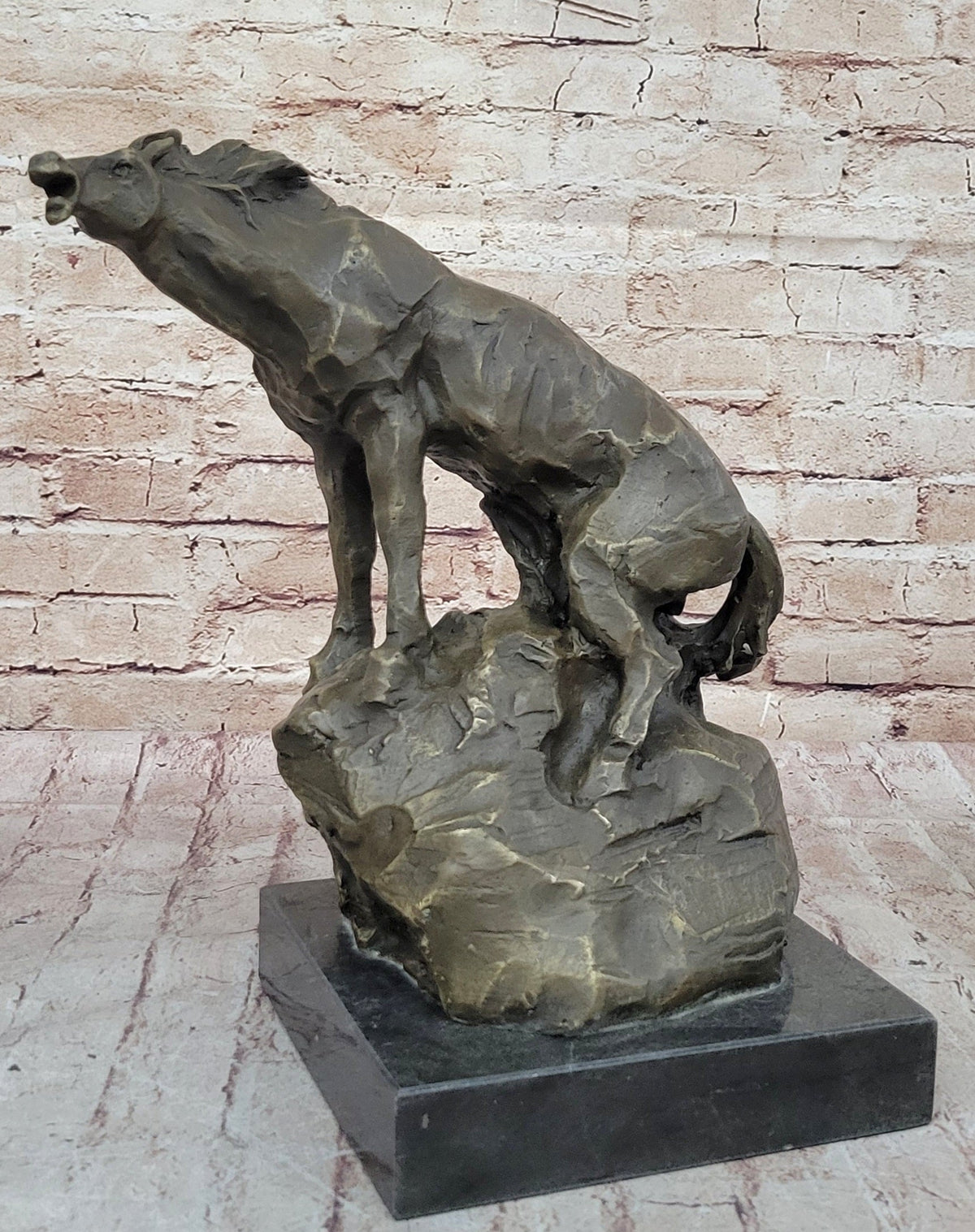 Abstract Crude Impressionist Horse Bronze Sculpture Statue Original Art Signed