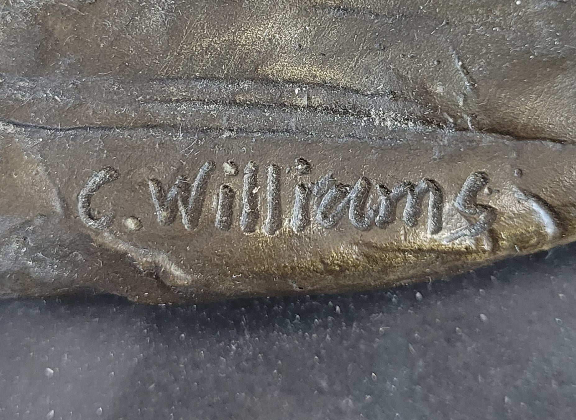 Abstract Crude Lion King Bronze Statue Sculpture Original Art on Marble Base