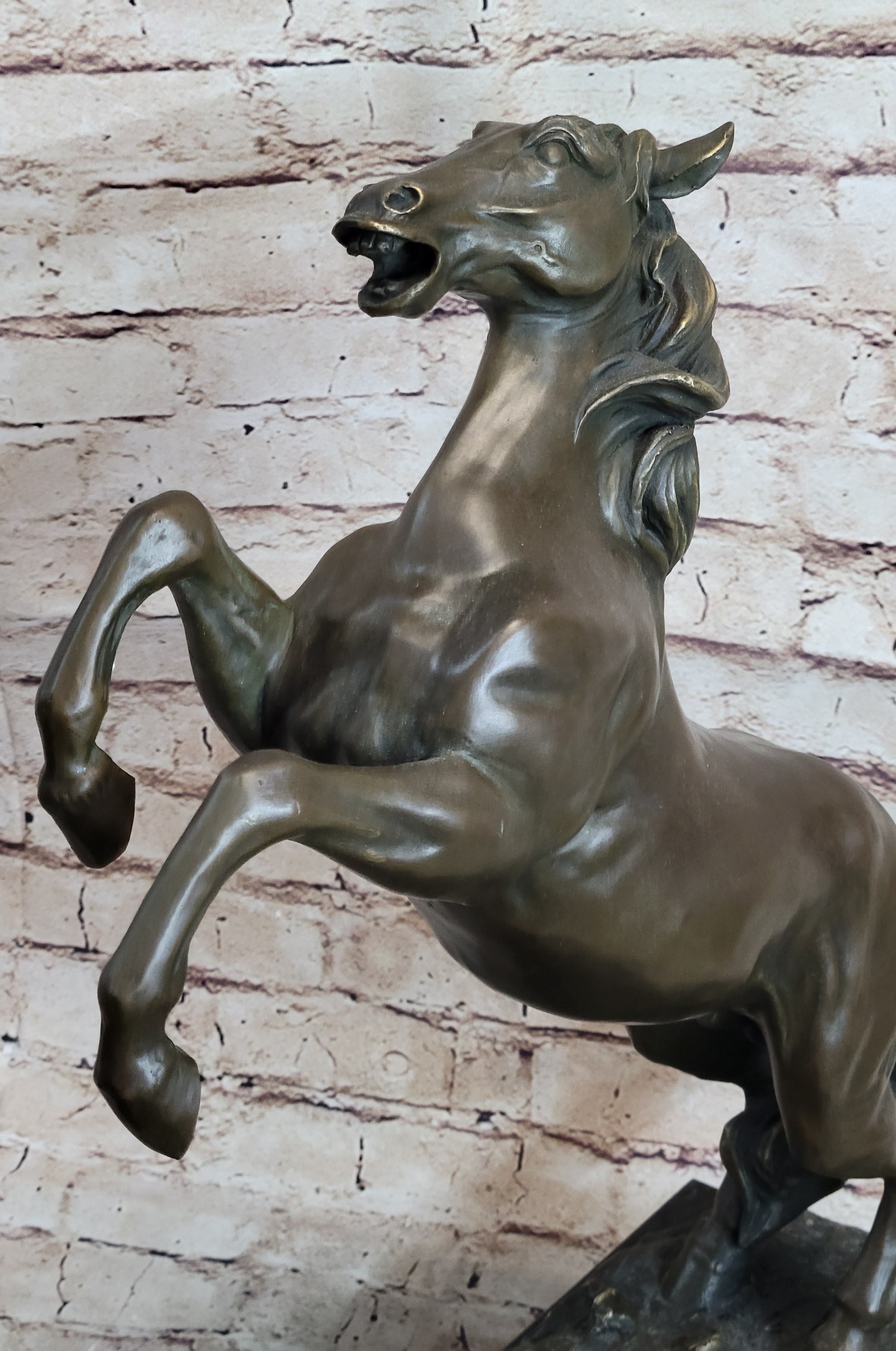 Rearing Horse on Hind Legs Bronze Sculpture Statue Equestrian PJ Mene Art Decor