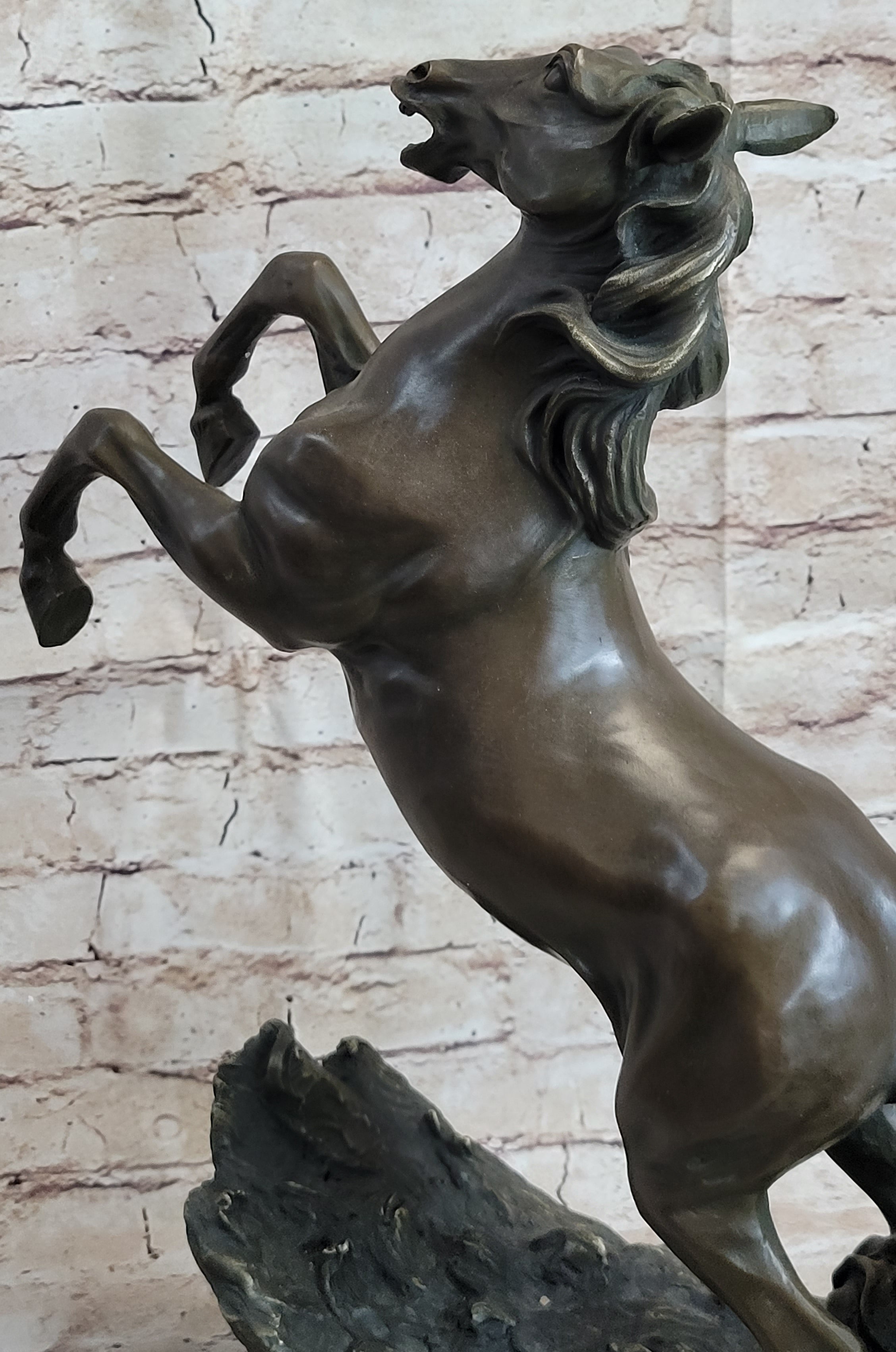 Rearing Horse on Hind Legs Bronze Sculpture Statue Equestrian PJ Mene Art Decor