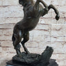Rearing Horse on Hind Legs Bronze Sculpture Statue Equestrian PJ Mene Art Decor