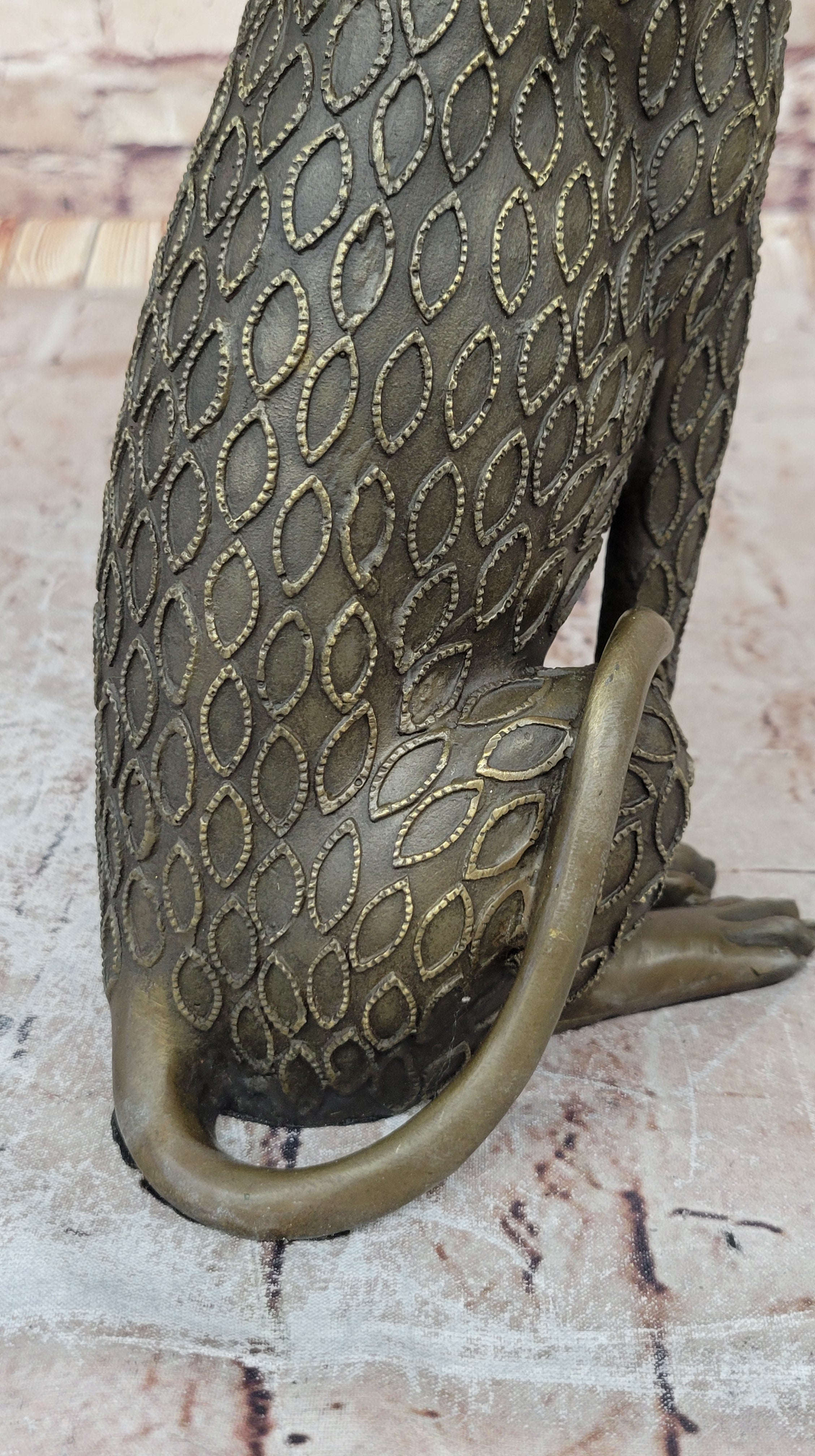 Stylized Bronze Leopard Sculpture; Modern Big Cat Décor for Art Lovers