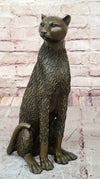 Stylized Bronze Leopard Sculpture; Modern Big Cat Dcor for Art Lovers