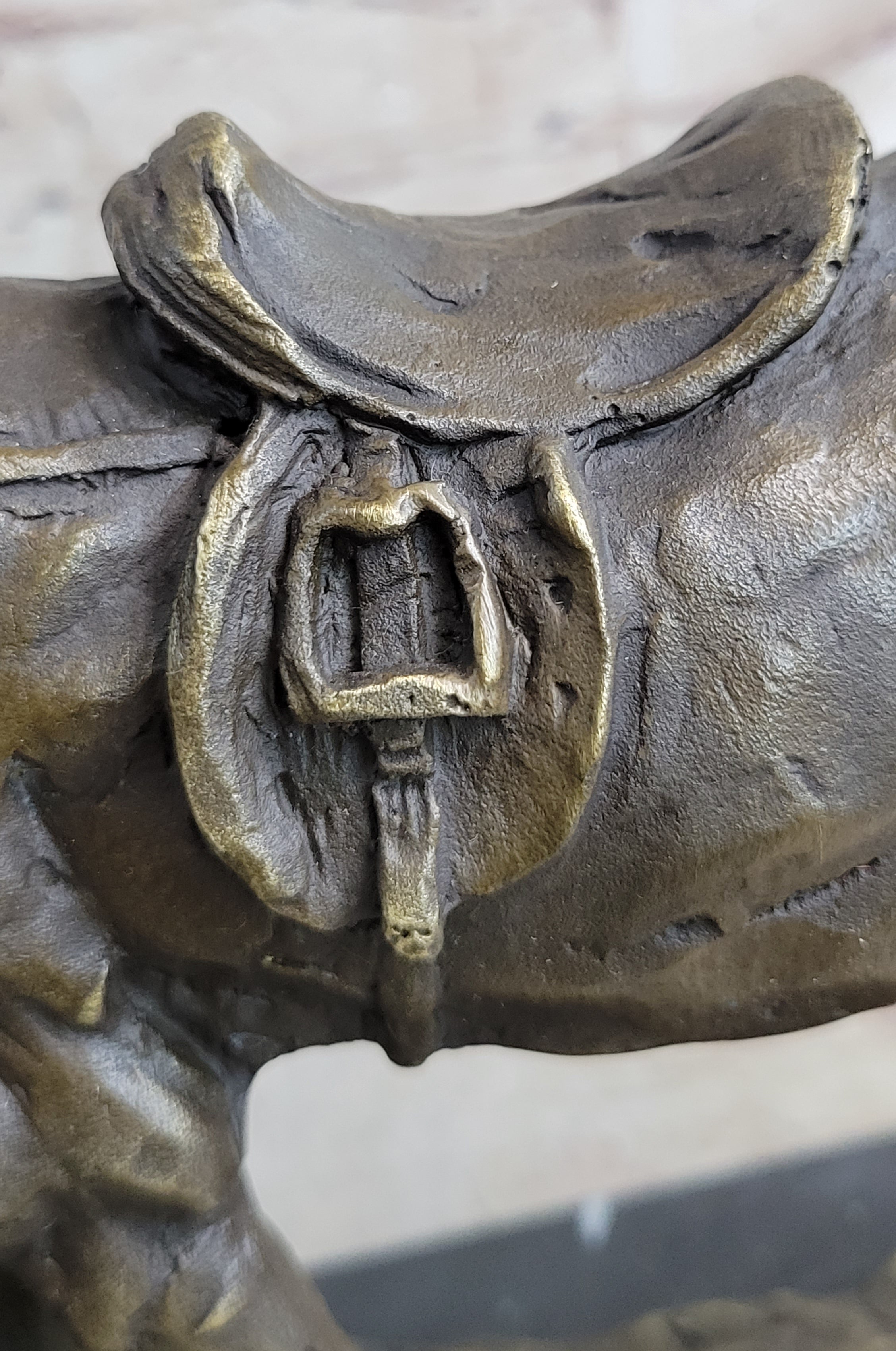 Friendship between Horse & Dog Bronze Statue Sculpture Equestrian Decor