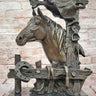 Lost Wax Bronze Casting Bust of Horse in Stables by Milo on Marble Base