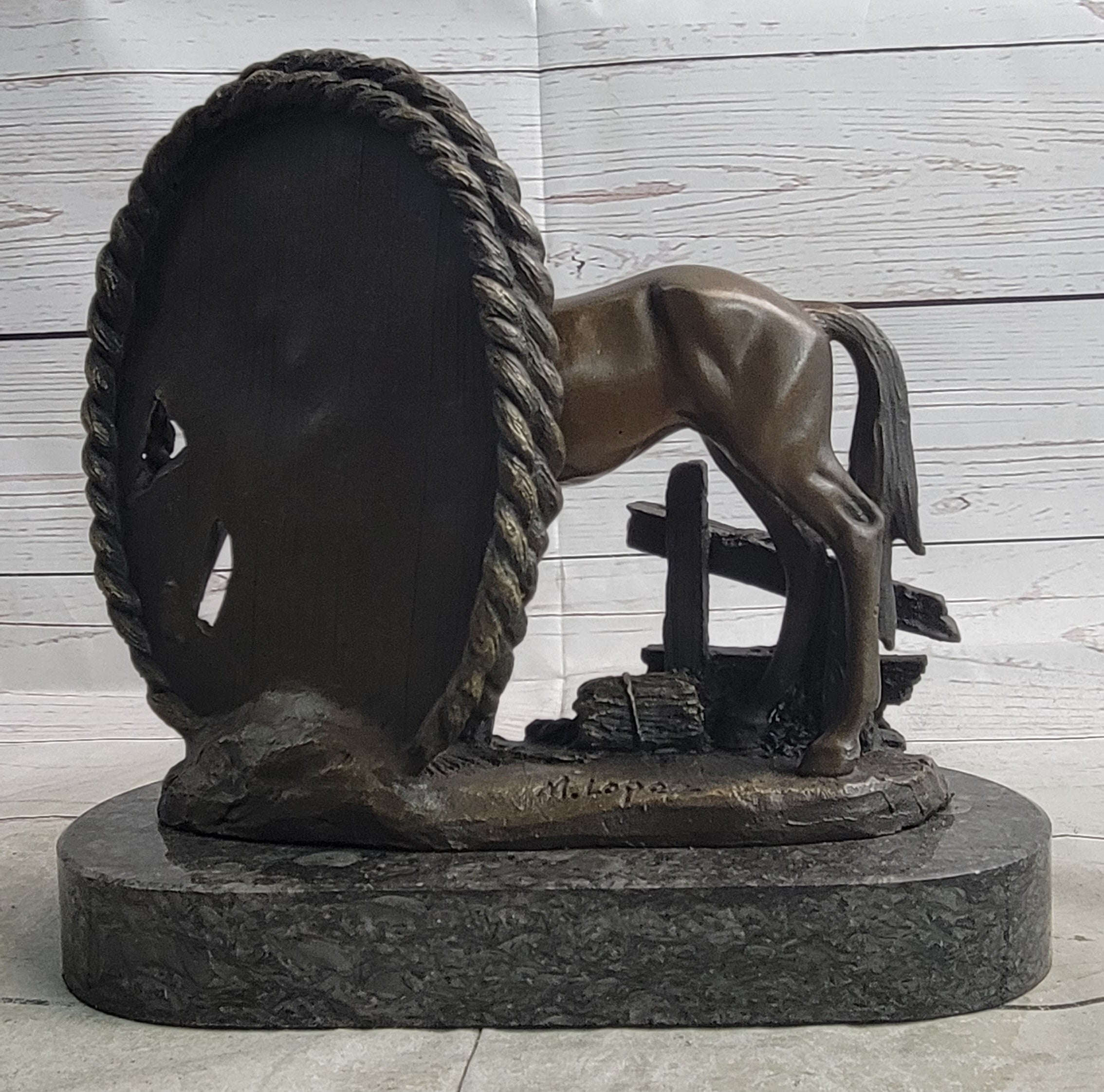 Horses Foal Equestrian Horse Lover Bronze Metal Sculpture Statue Figure Gift Decor Signed Art