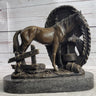 Horses Foal Equestrian Horse Lover Bronze Metal Sculpture Statue Figure Gift Decor Signed Art