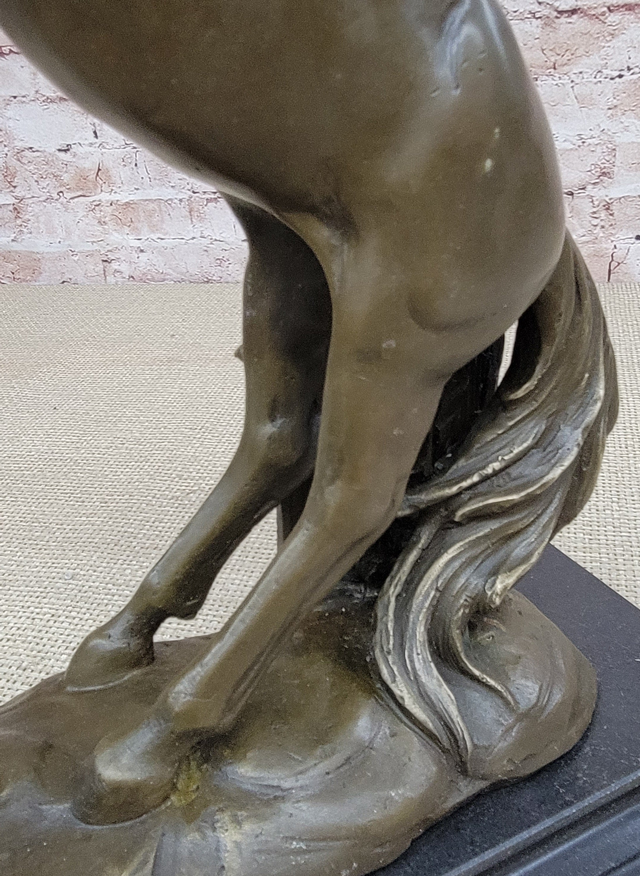 Rearing Stallion Horse Bronze Sculpture Statue Equestrian Horses Decor Signed Original Art