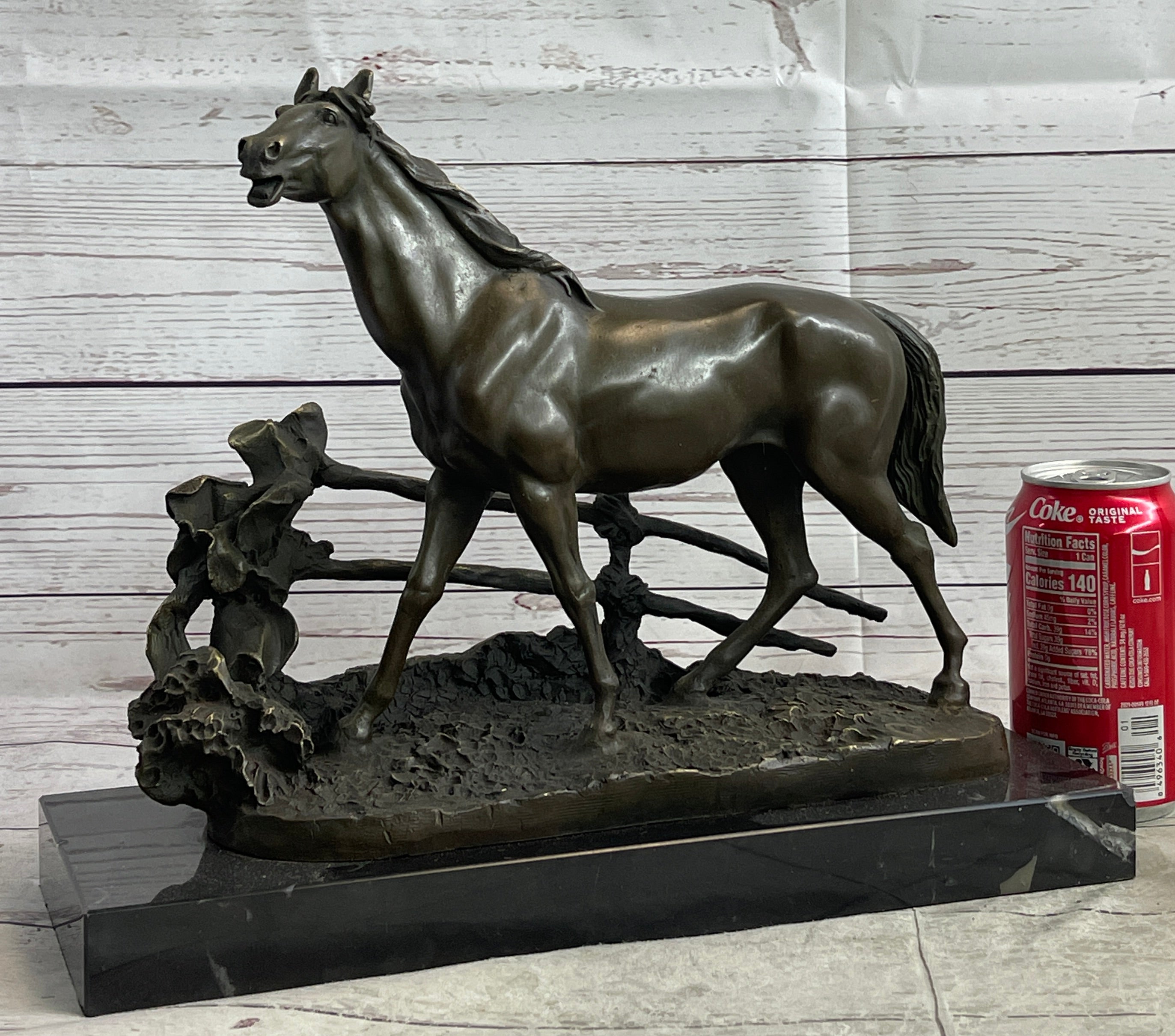 Trotting Thoroughbread Horse Bronze Hand Made Sculpture by Lost Wax Method Decor