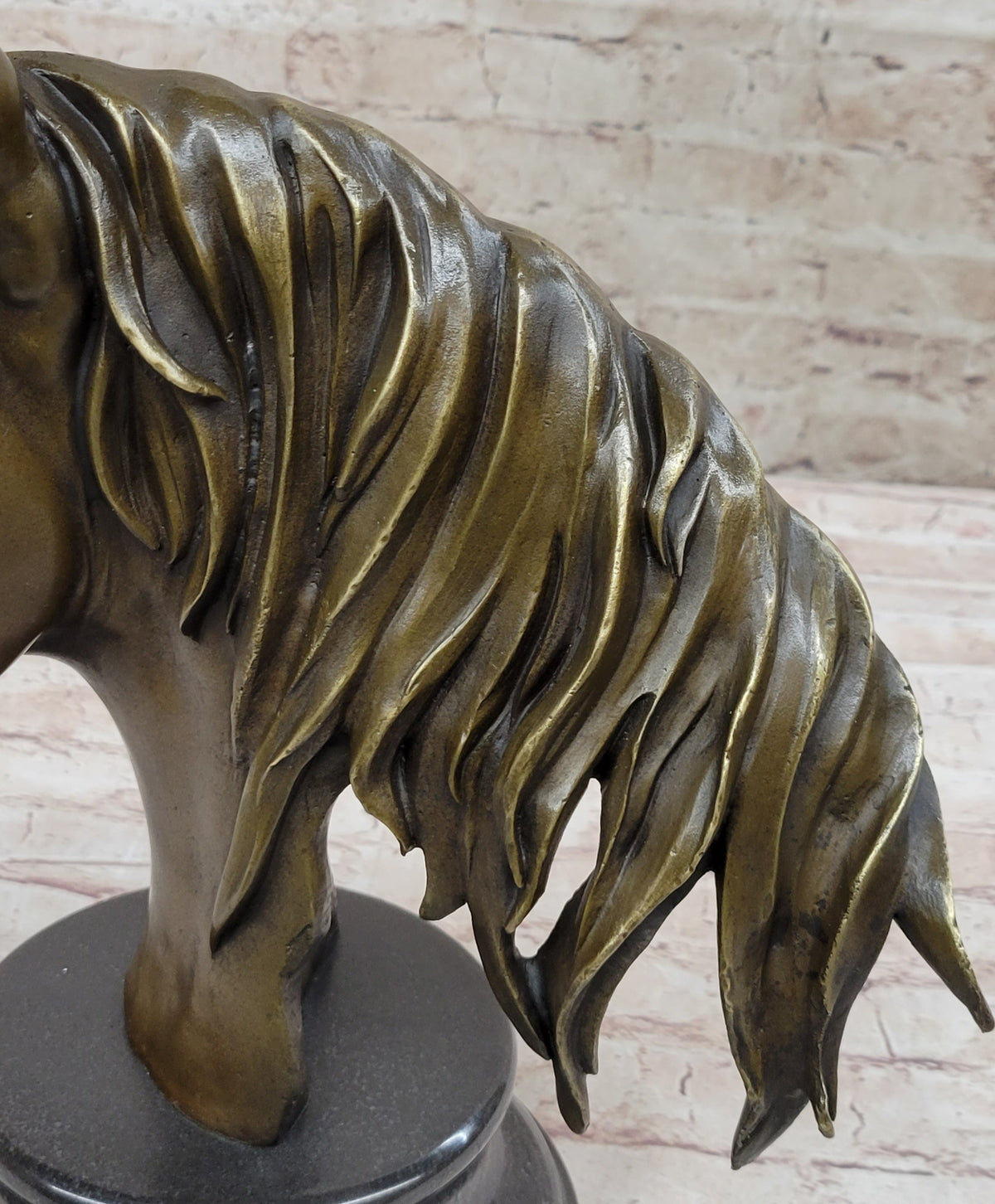 Hot Cast Bronze Horse Head Bust Statue Sculpture Bronze Metal Original Art by Milo