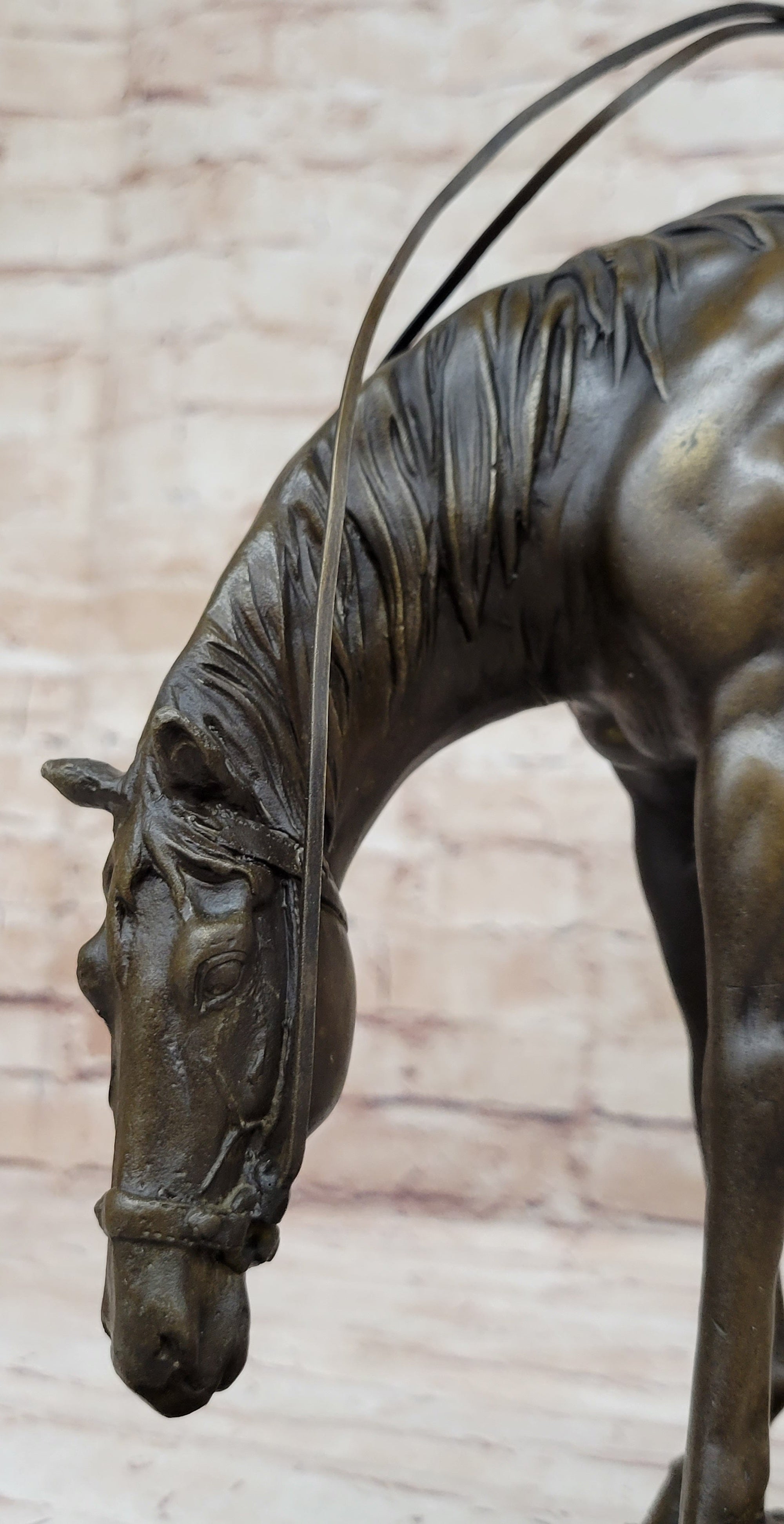 Western Cowboy on Horseback w/ Shotgun Bronze Sculpture Statue 16" x 14"