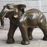 Smooth Elephant Bronze Metal Figure Sculpture Handmade Art Decor Collectible