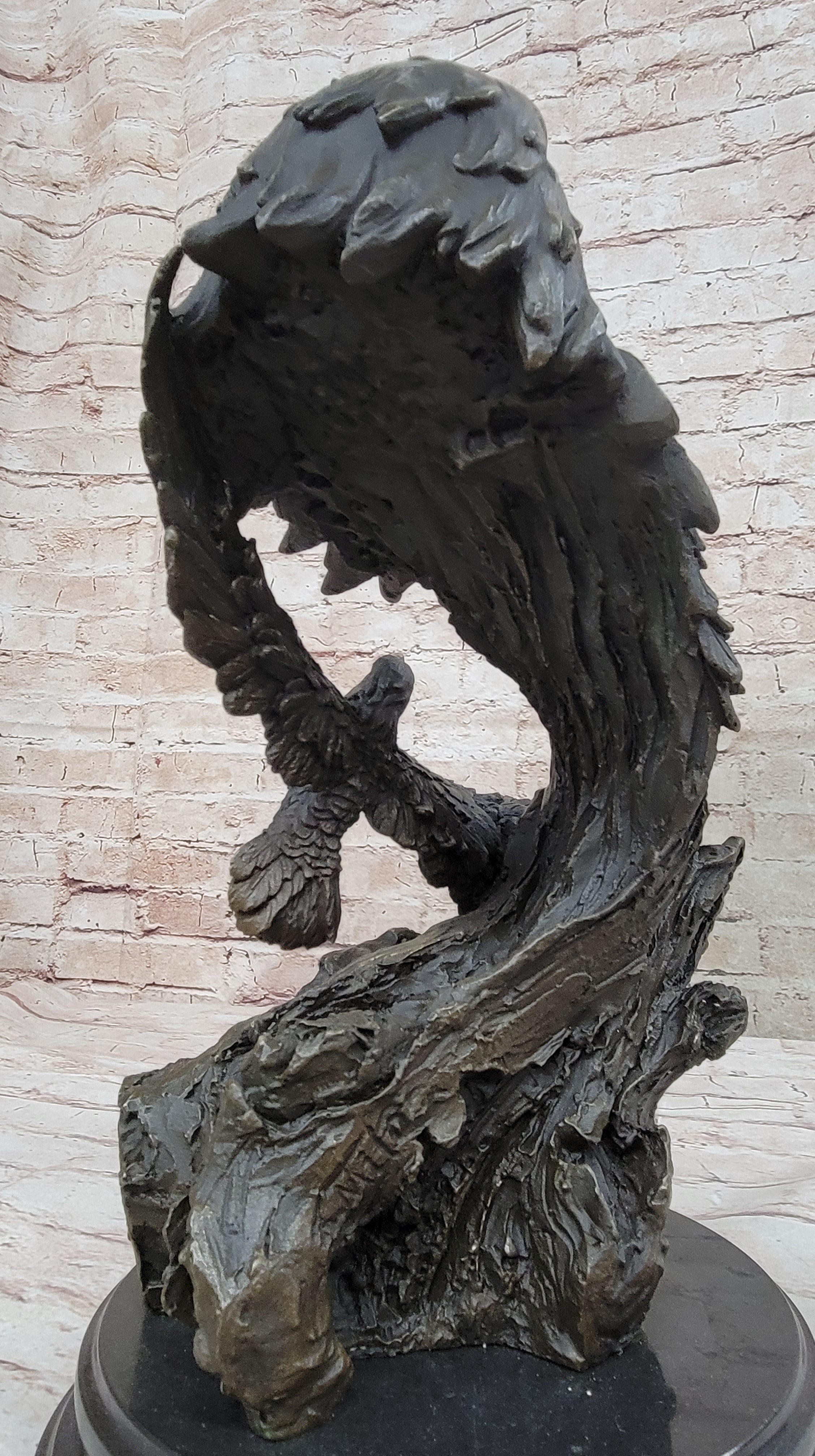 Hand Made Original Milo Eagle Falcon Head Genuine Bronze Sculpture Statue