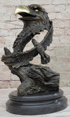 Hand Made Original Milo Eagle Falcon Head Genuine Bronze Sculpture Statue