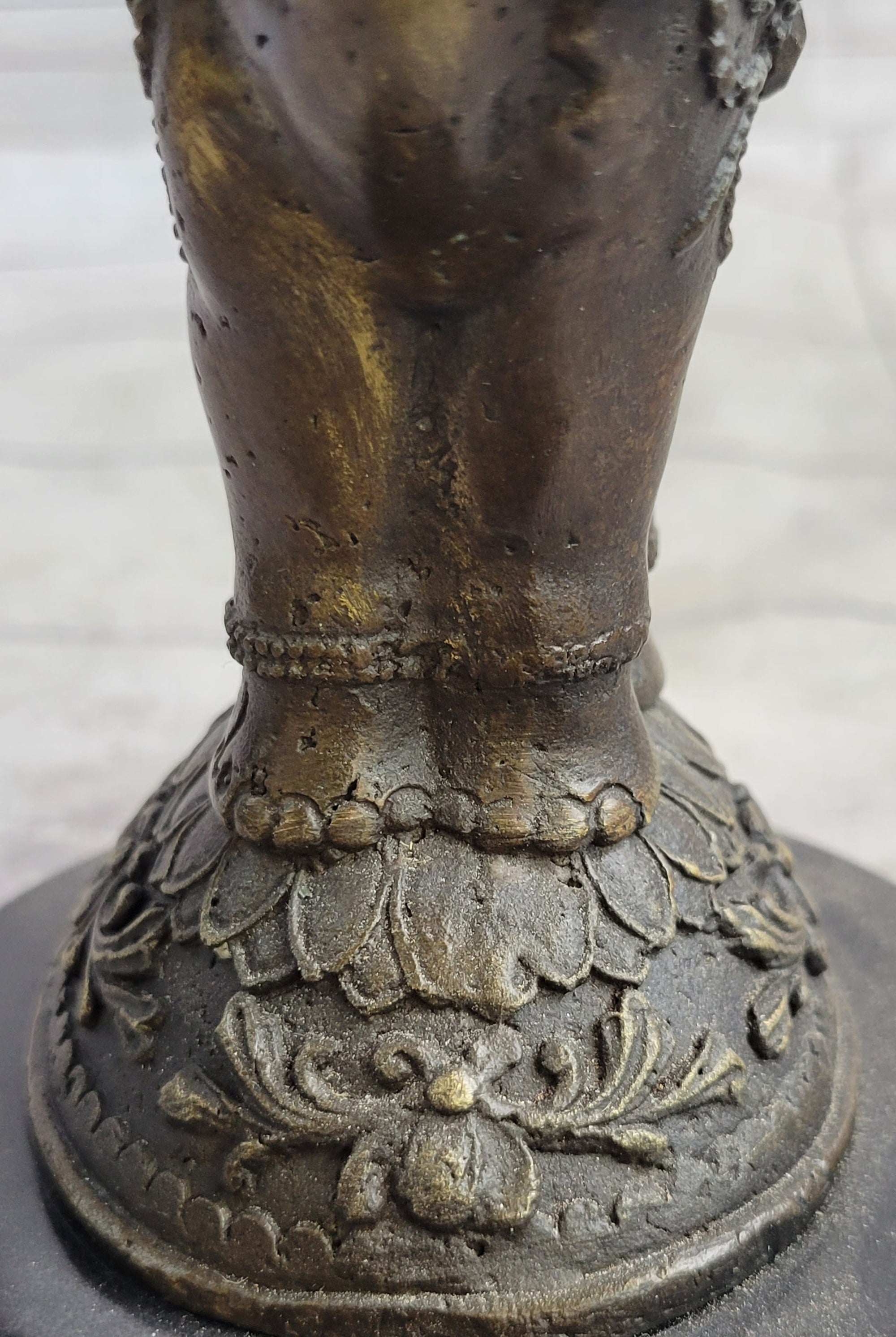 Two Headed Elephant Candle Holder Bronze Sculpture Marble Base Figurine Statue