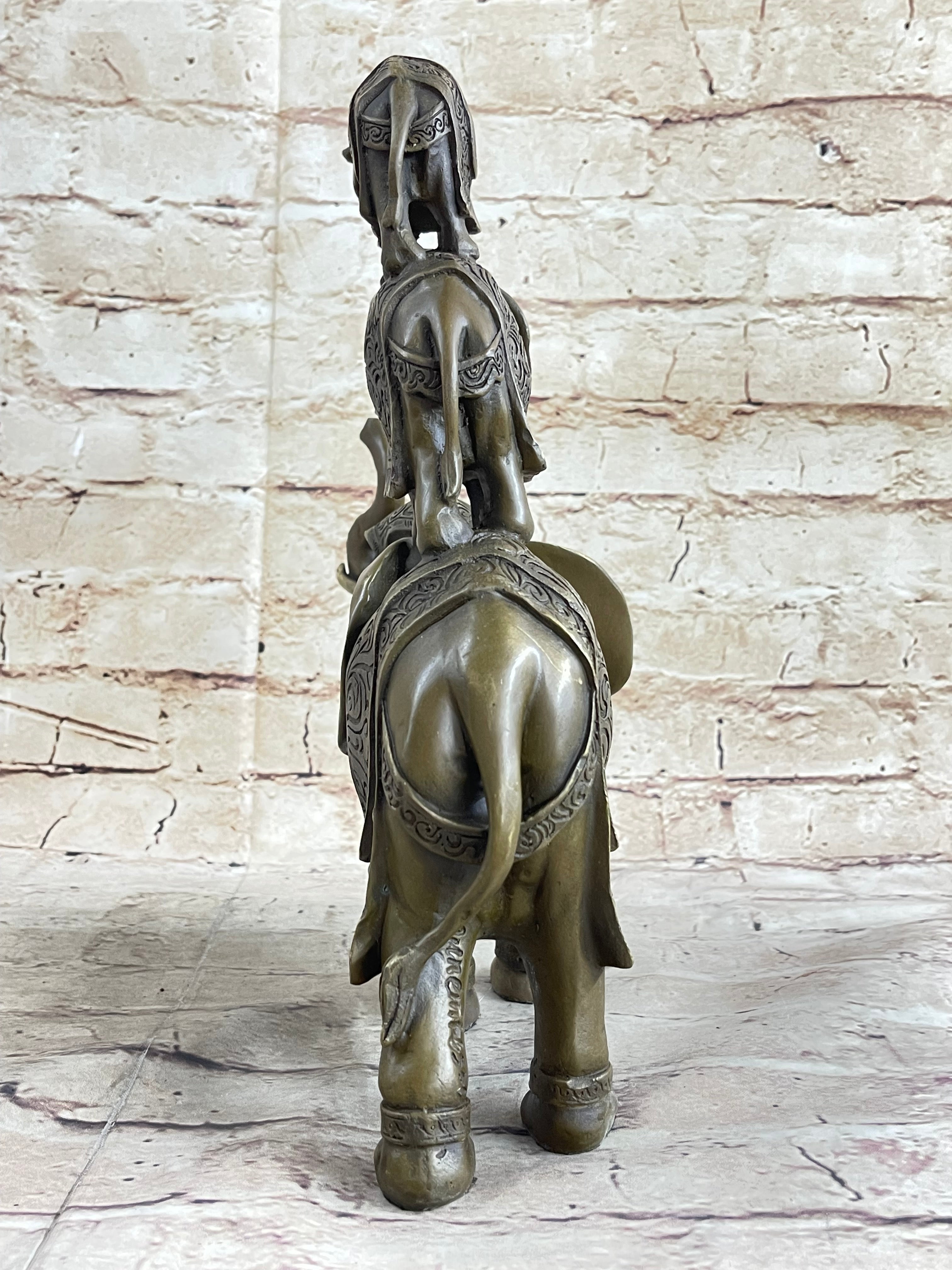 Stacked 3 Lucky Elephants Bronze Metal Statue Sculpture Figurine 12" x 12"