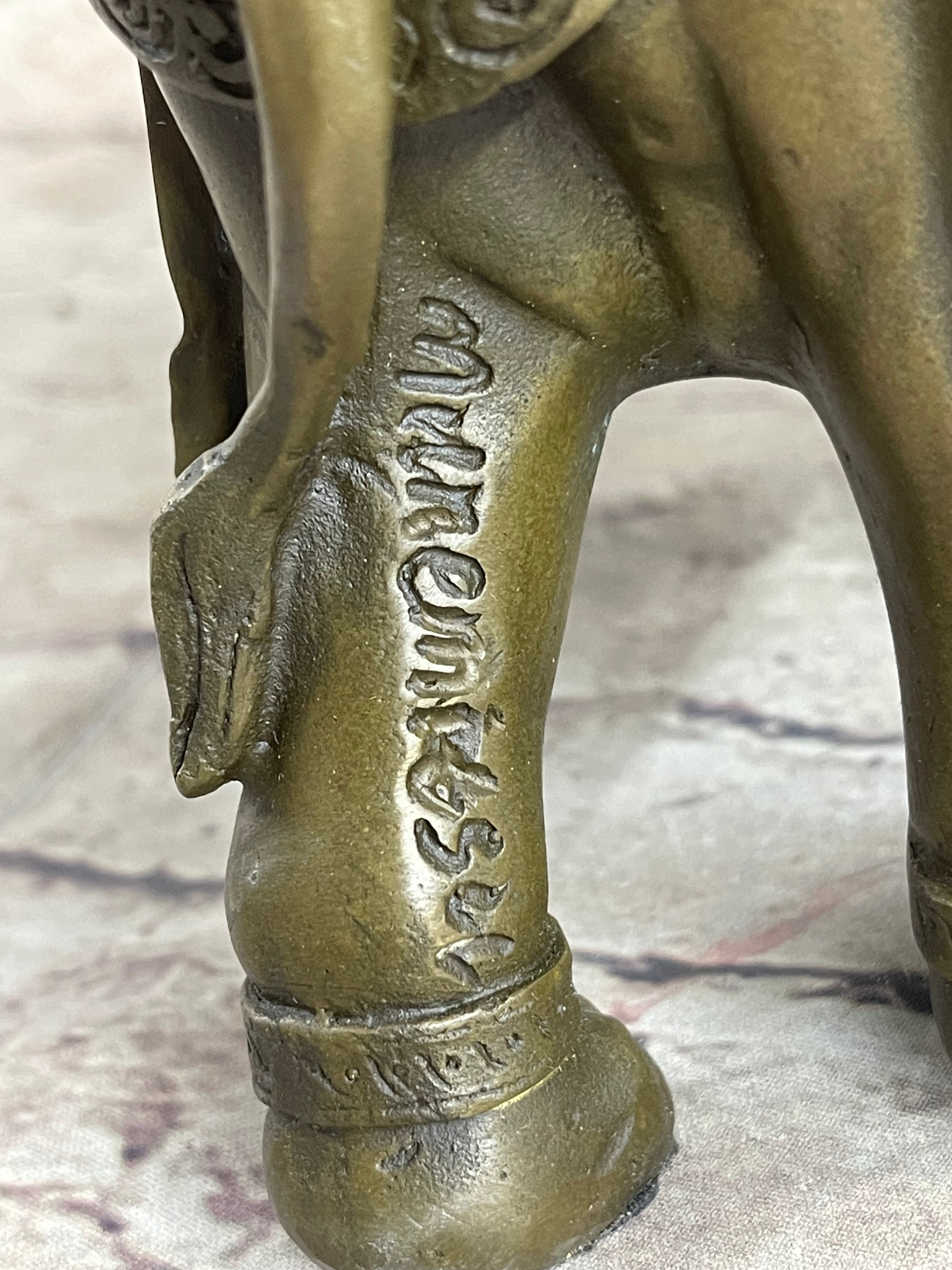 Stacked 3 Lucky Elephants Bronze Metal Statue Sculpture Figurine 12" x 12"