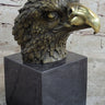 Bust American Bald Eagle Bronze Marble Sculpture Statue Figurine Art Deco Figure