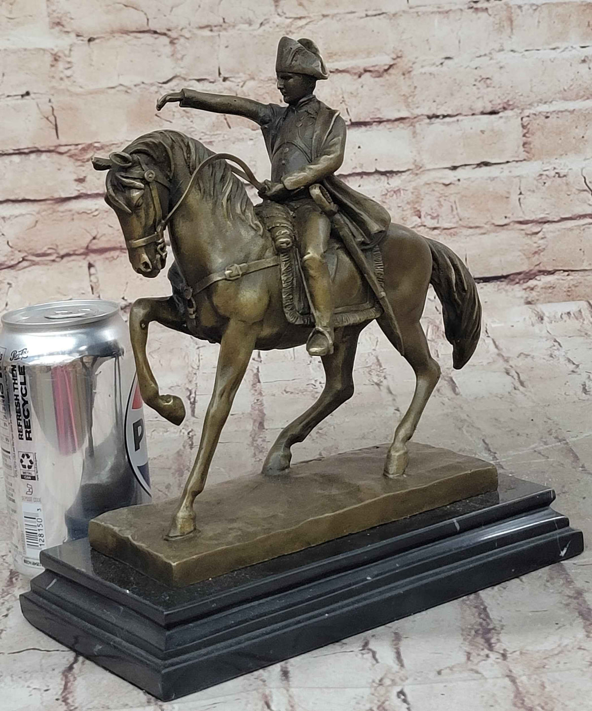 Napoleon Bonaparte Crossing the Alps on Horseback Bronze Statue Sculpture Replica
