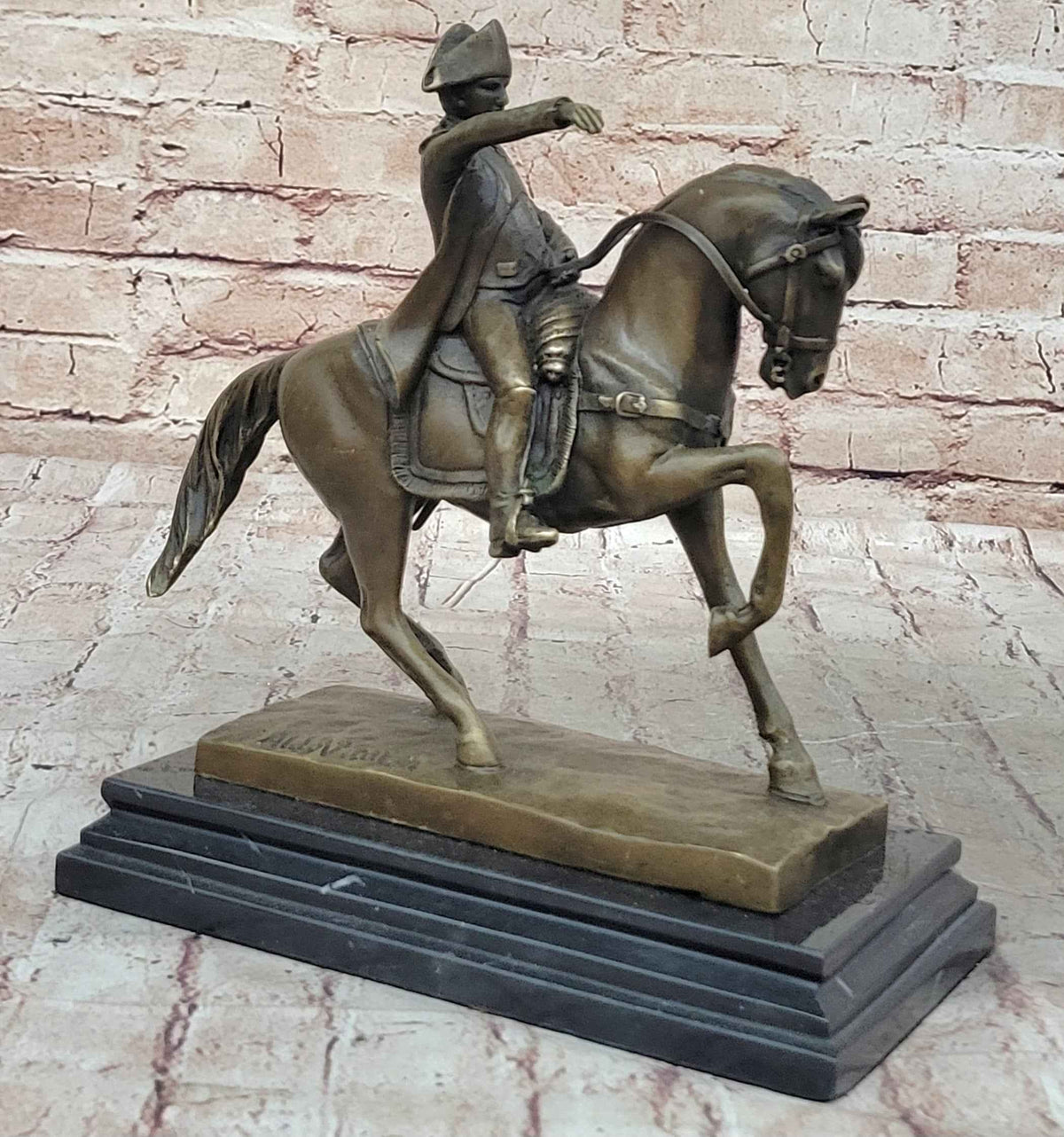Napoleon Bonaparte Crossing the Alps on Horseback Bronze Statue Sculpture Replica