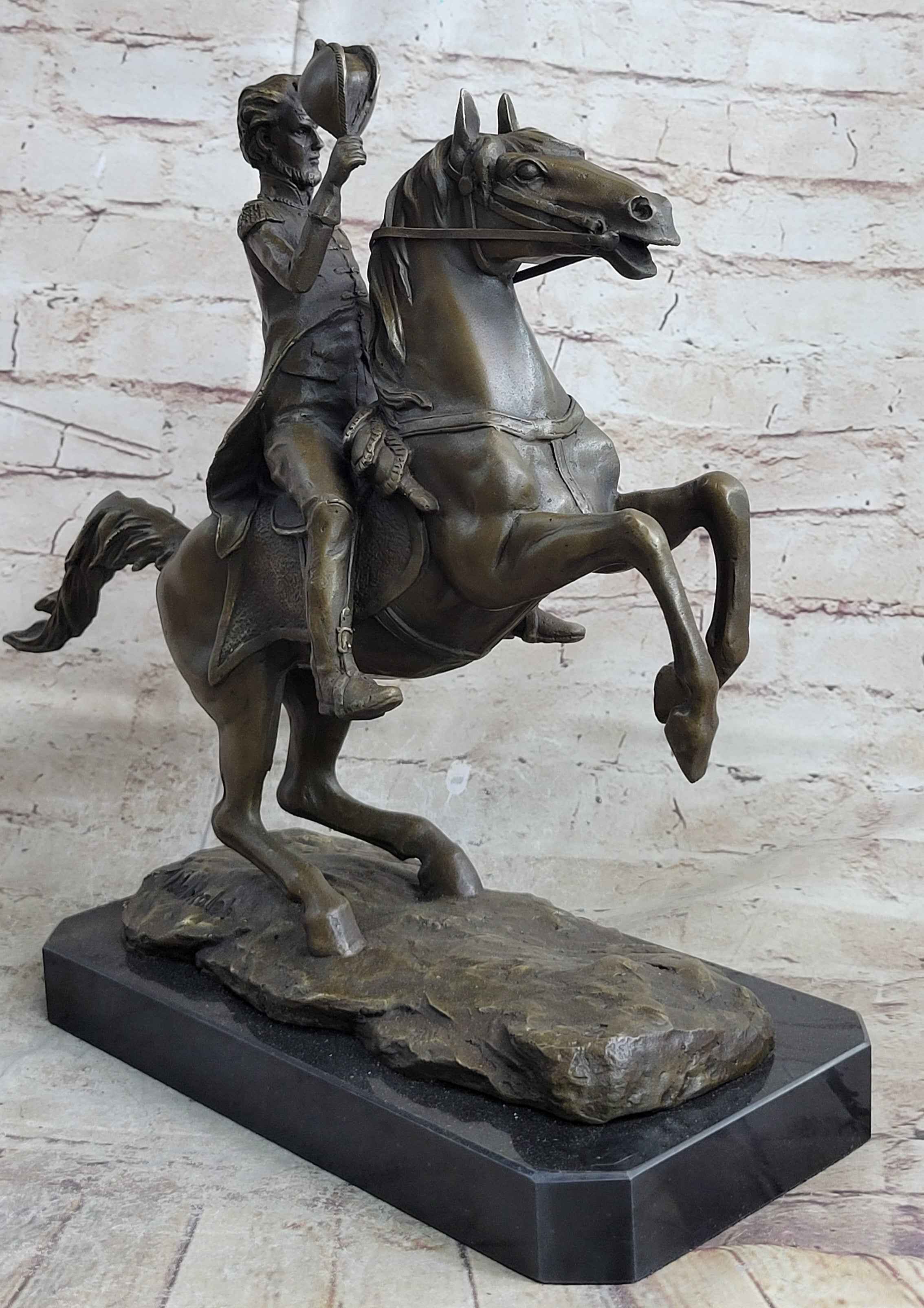 Andrew Jackson Lafayette Square Cavalry Horseback Bronze Statue Sculpture